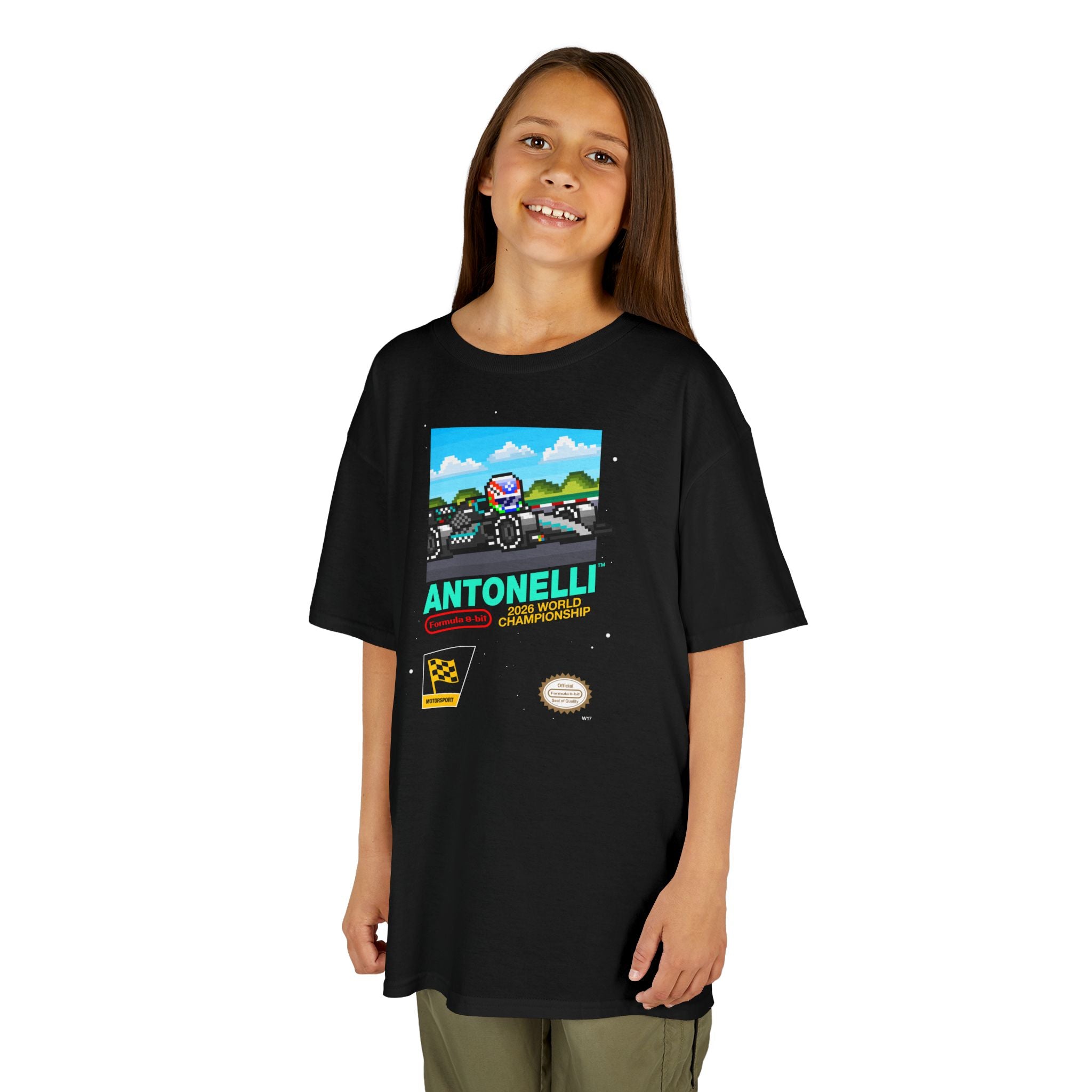 Antonelli 8-bit Game Kids Heavyweight 100% Cotton T-shirt