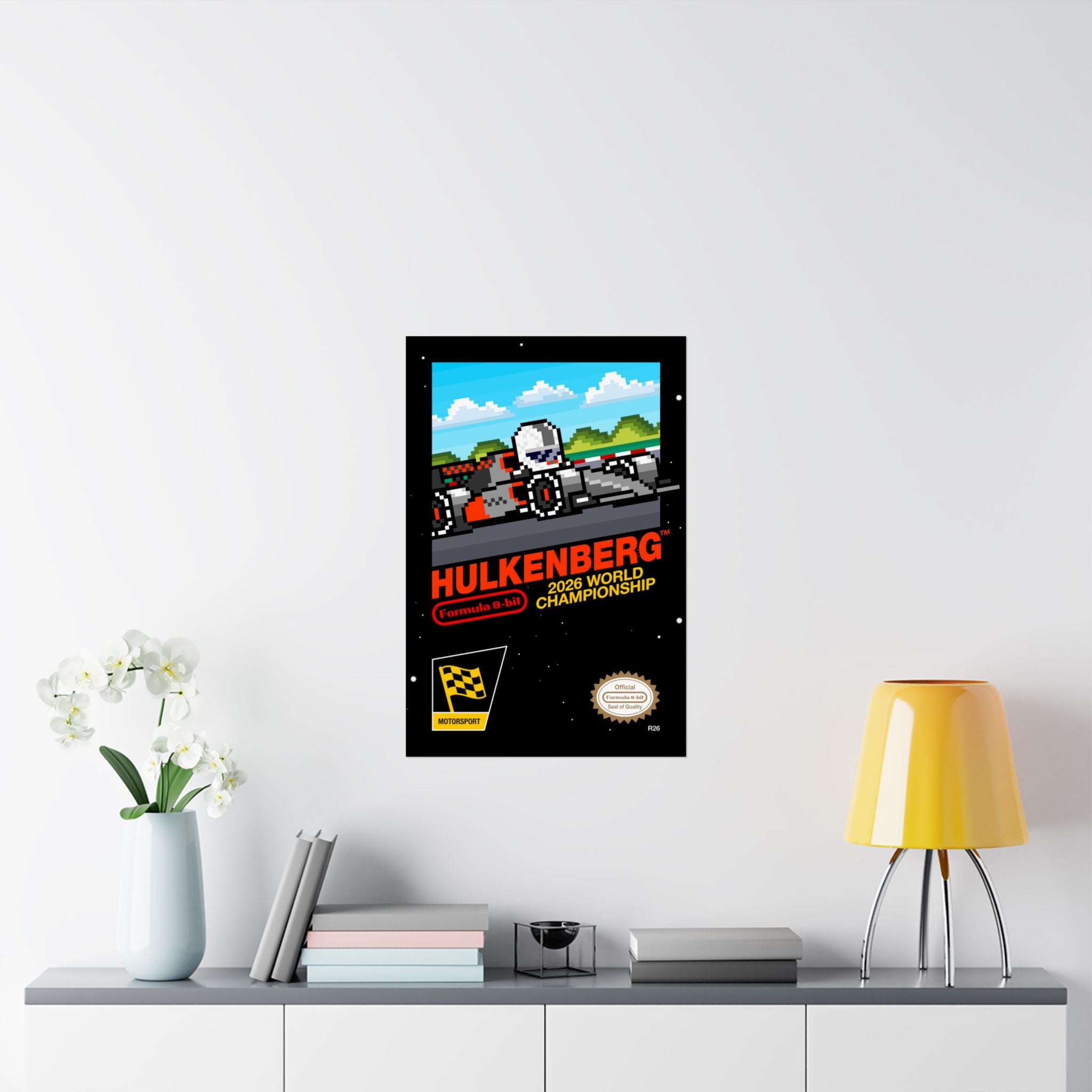 Hulkenberg 8-bit Game Poster