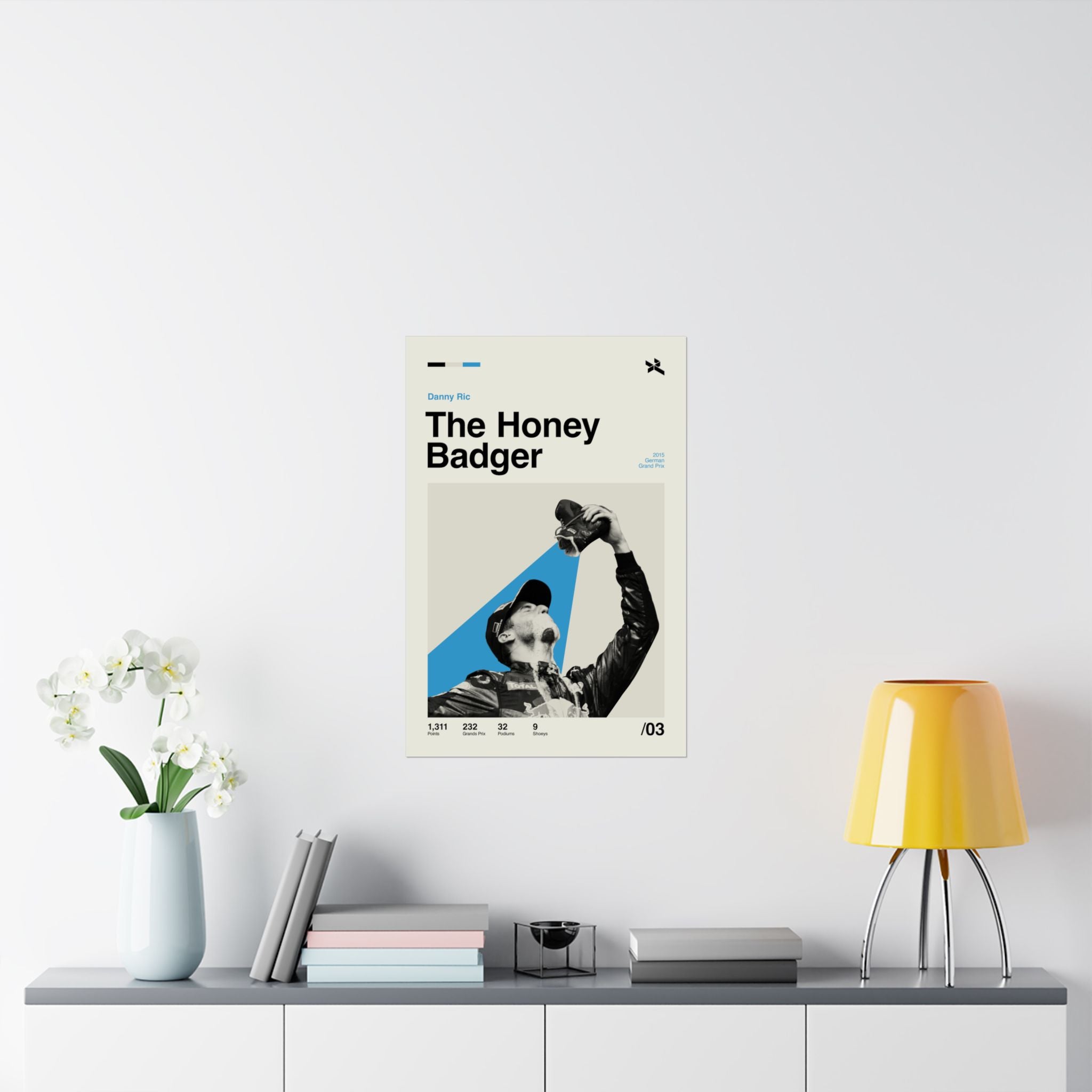 The Honey Badger Mid-century Poster