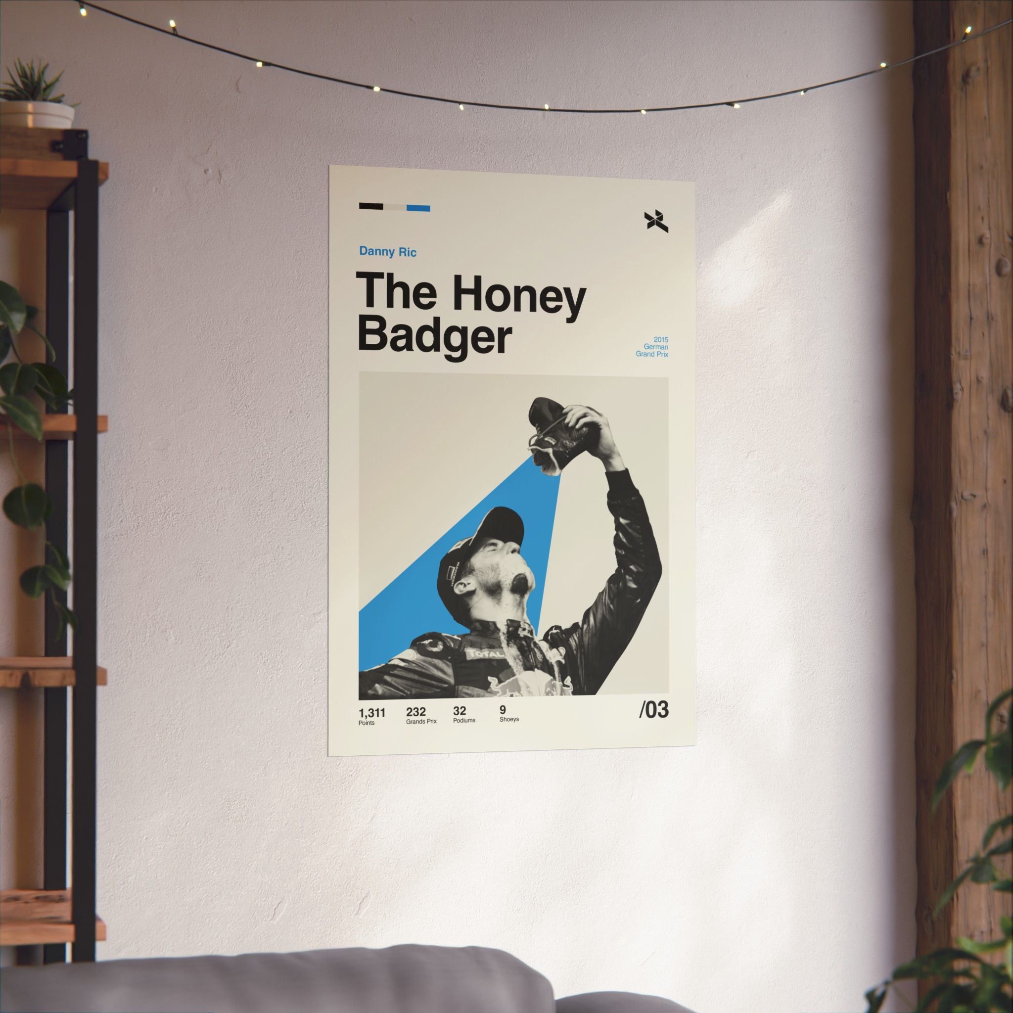 The Honey Badger Mid-century Poster