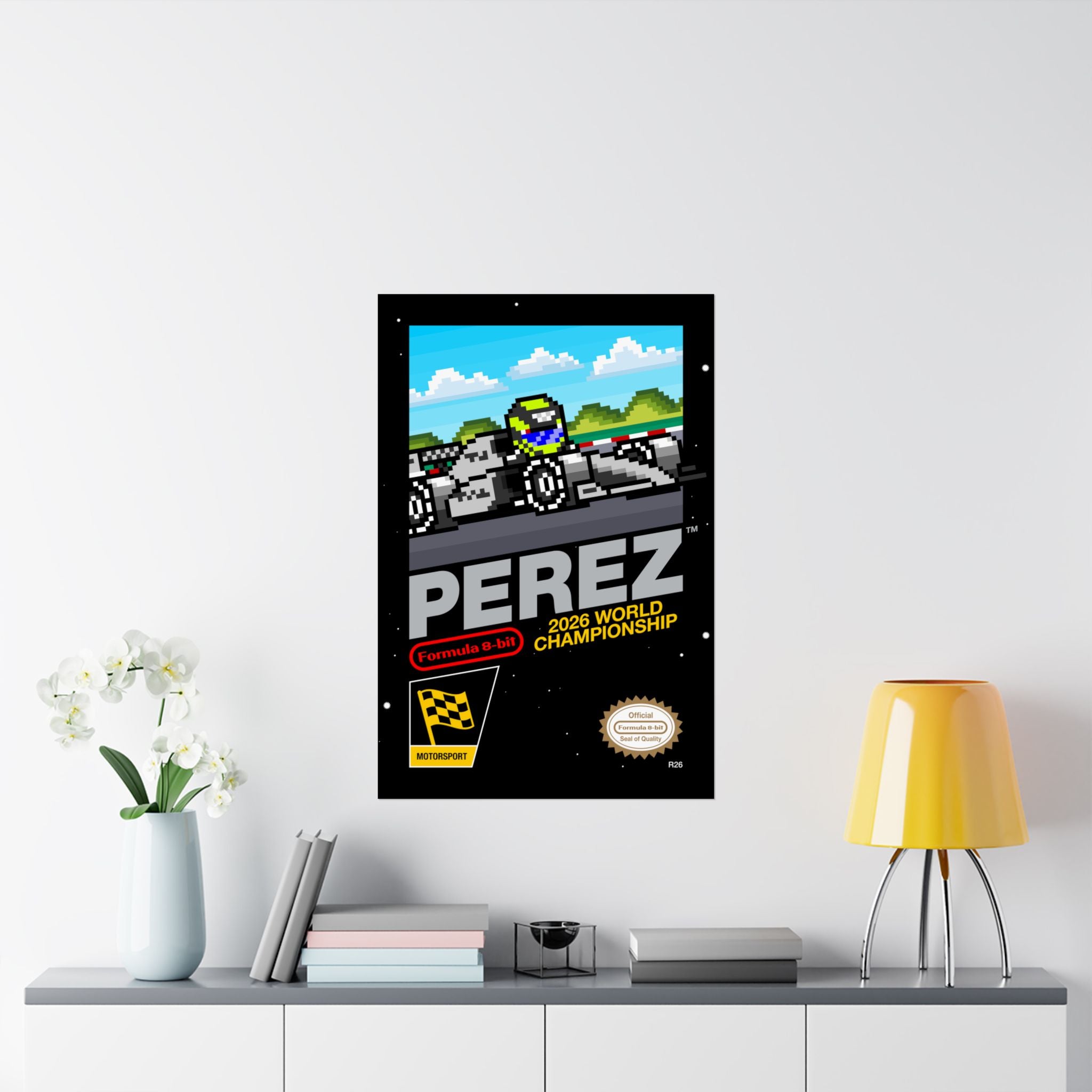 Perez 8-bit Game Poster