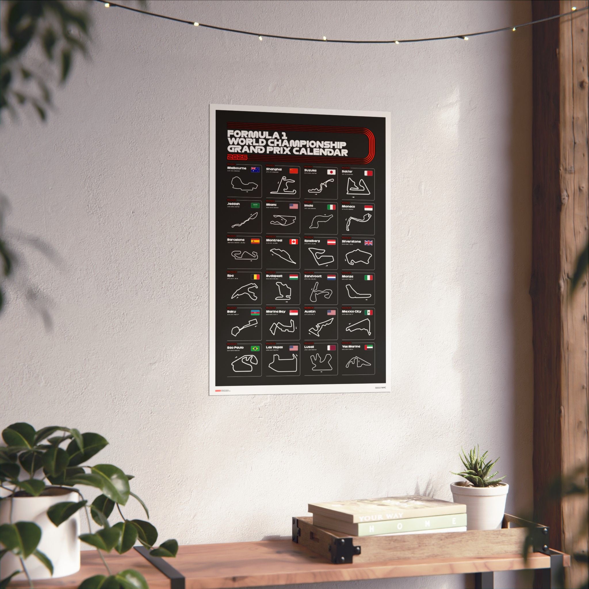 2025 Grand Prix Calendar Poster