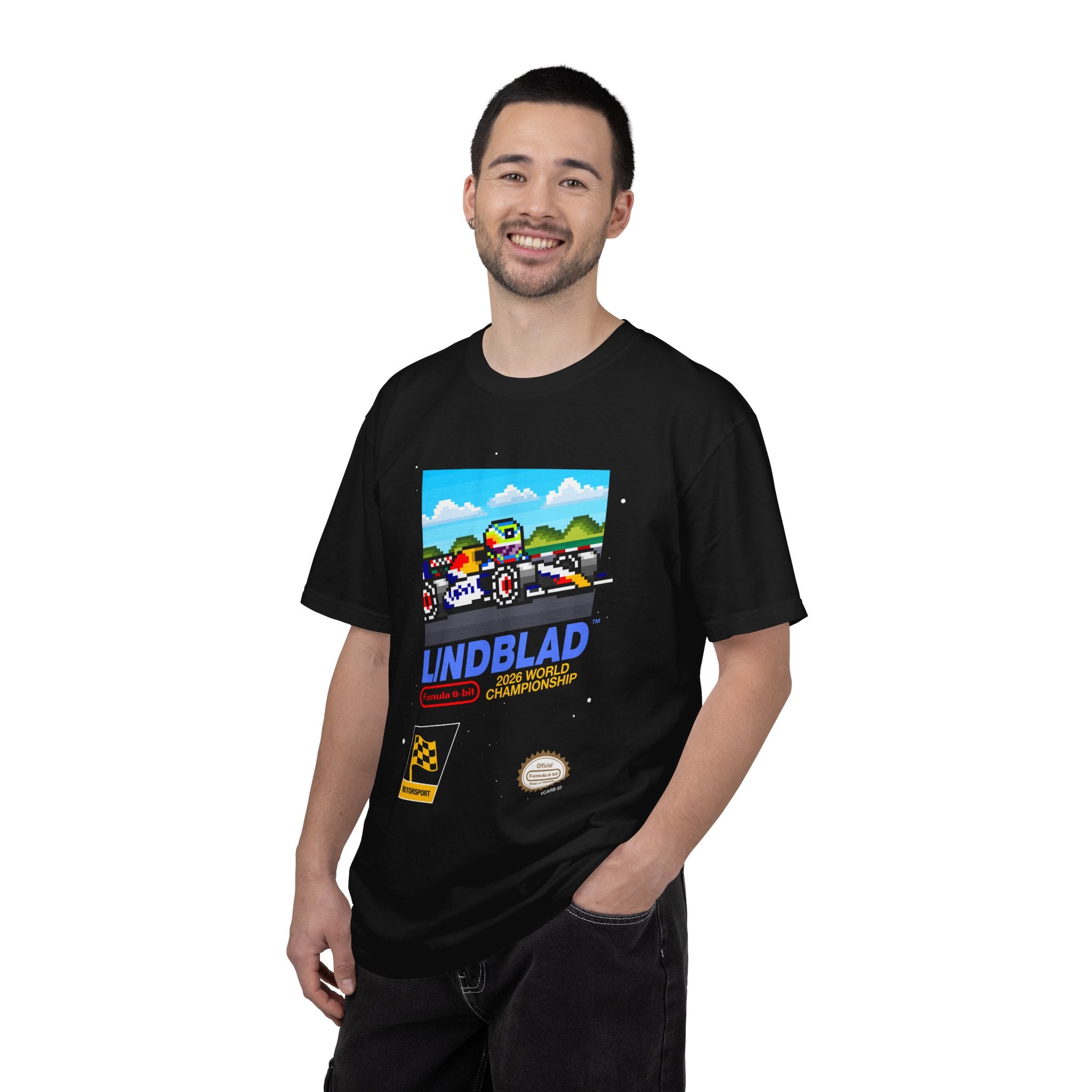 Lindblad 8-bit Game Adult Heavyweight 100% Cotton T-shirt