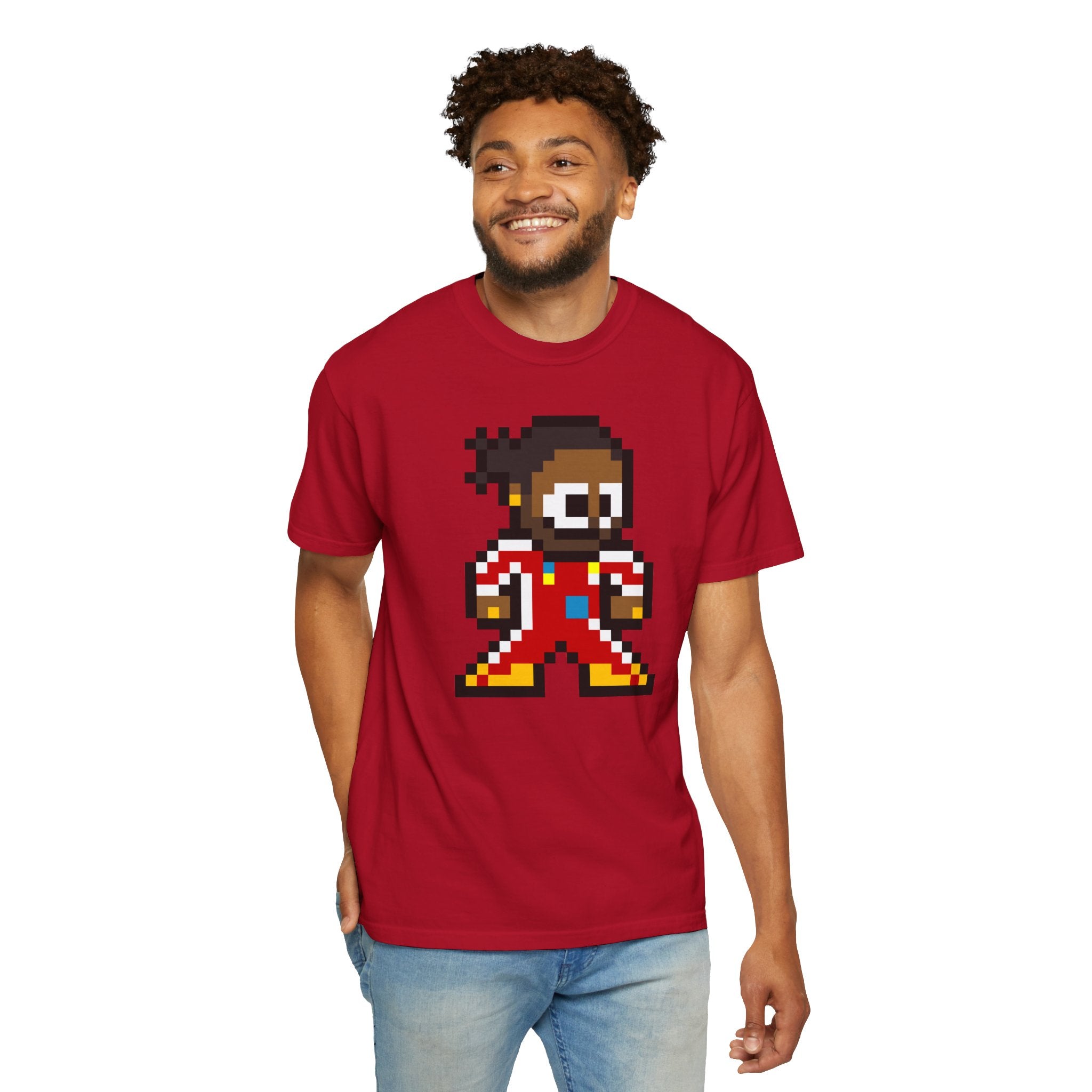 8-bit Lewis Hamilton Adult Heavyweight 100% Cotton T-shirt