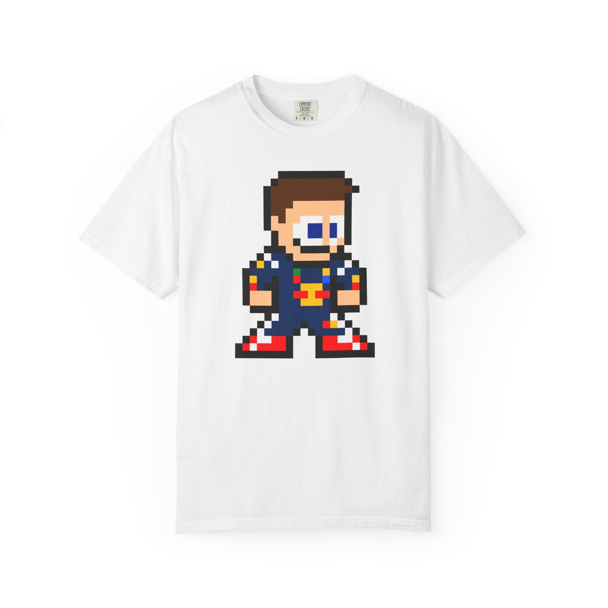 8-bit Max Verstappen Adult Heavyweight 100% Cotton T-shirt