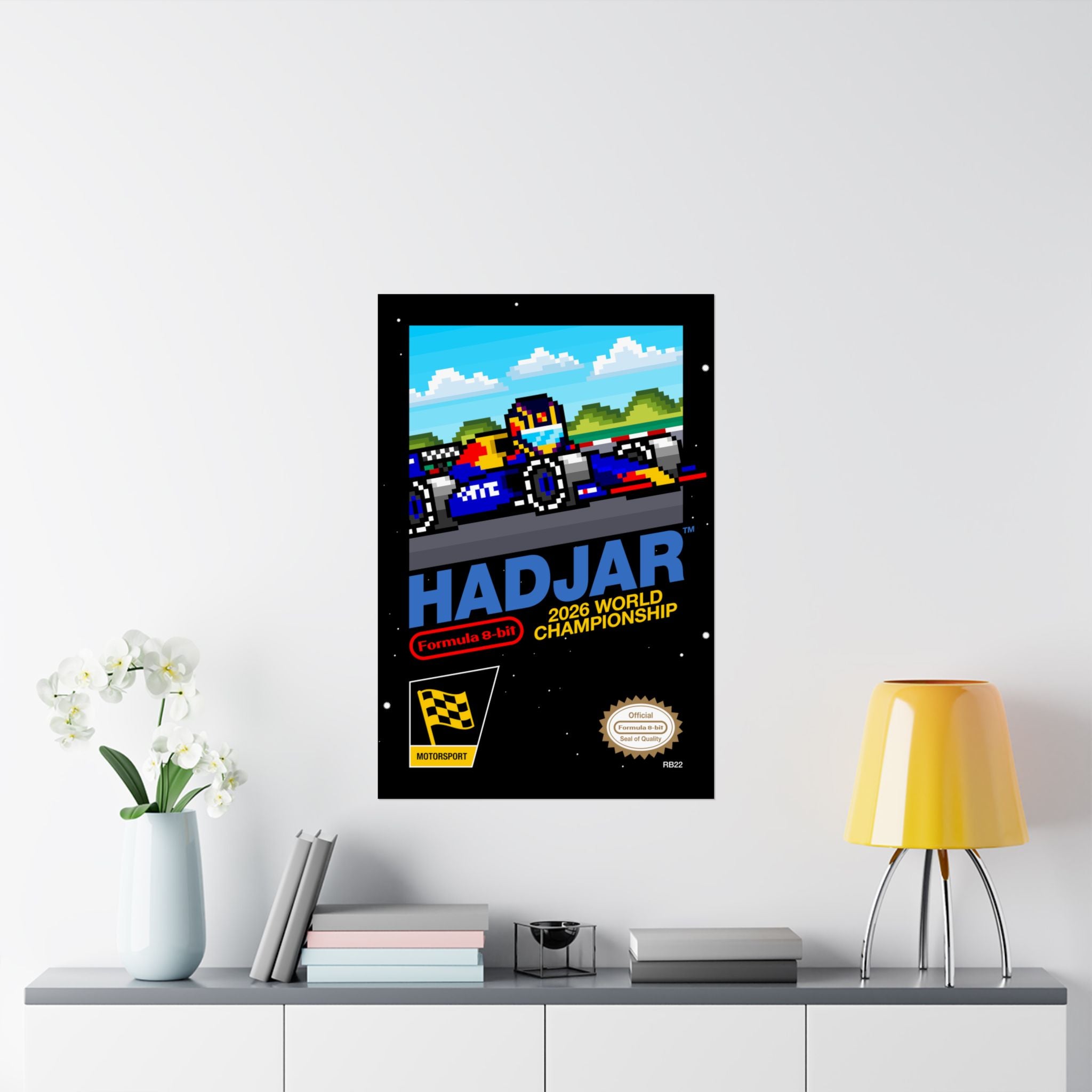 Isack Hadjar 8-bit Game Poster
