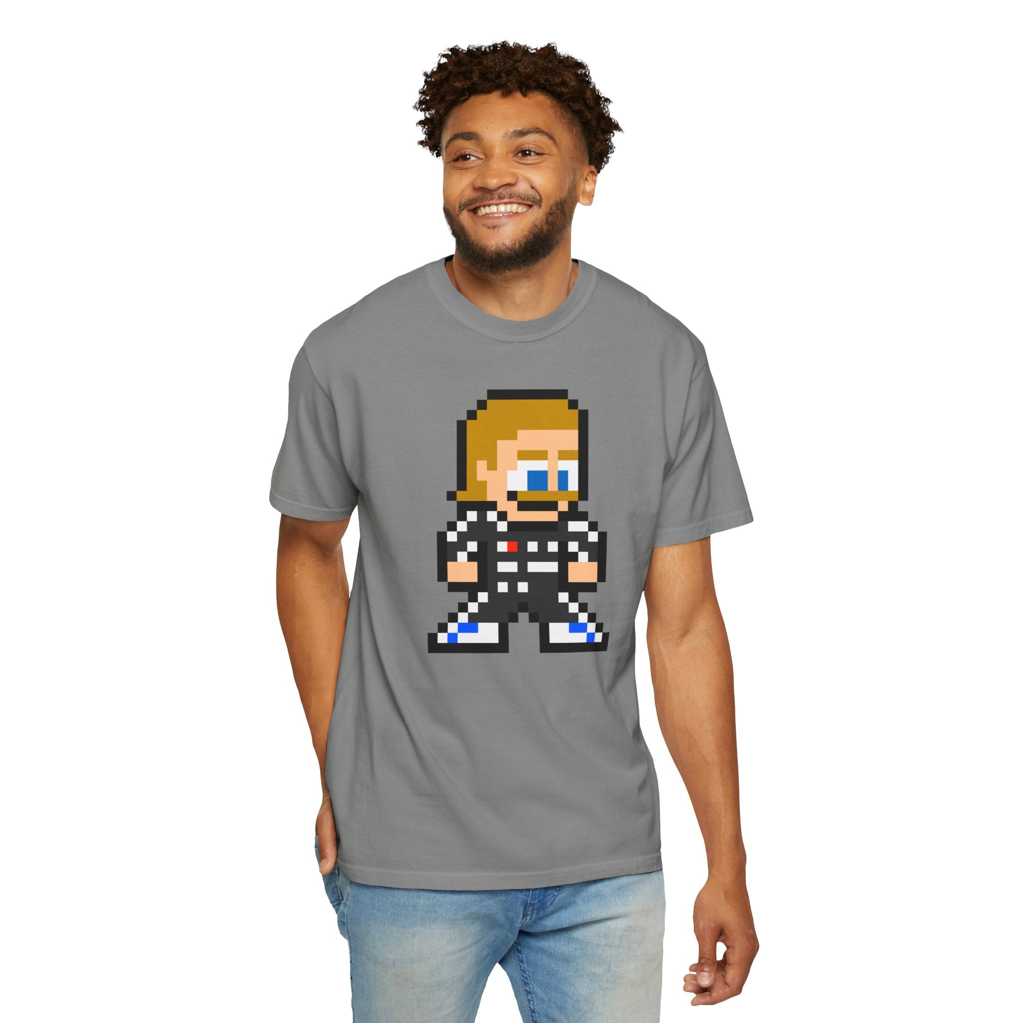 8-bit Valtteri Bottas Adult Heavyweight 100% Cotton T-shirt