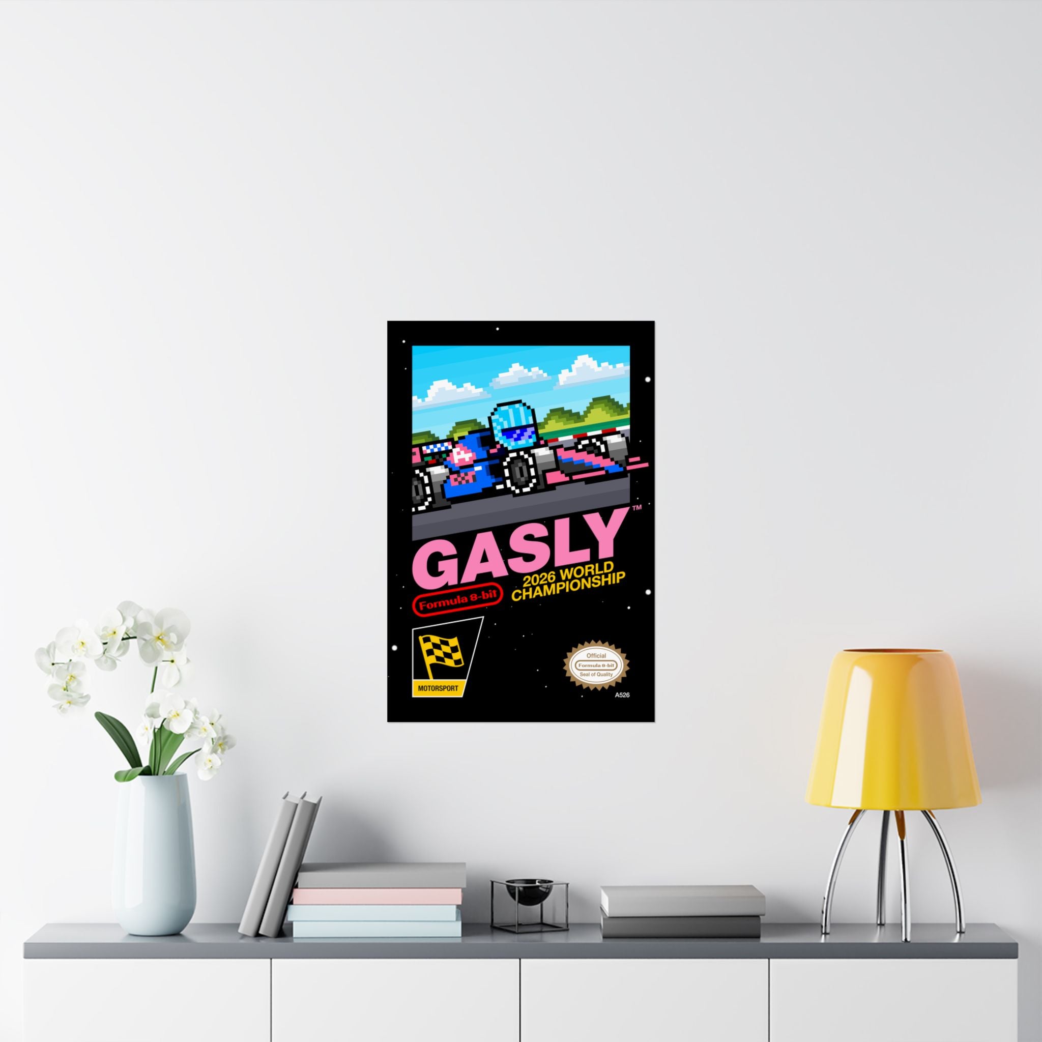 Gasly 8-bit Game Poster