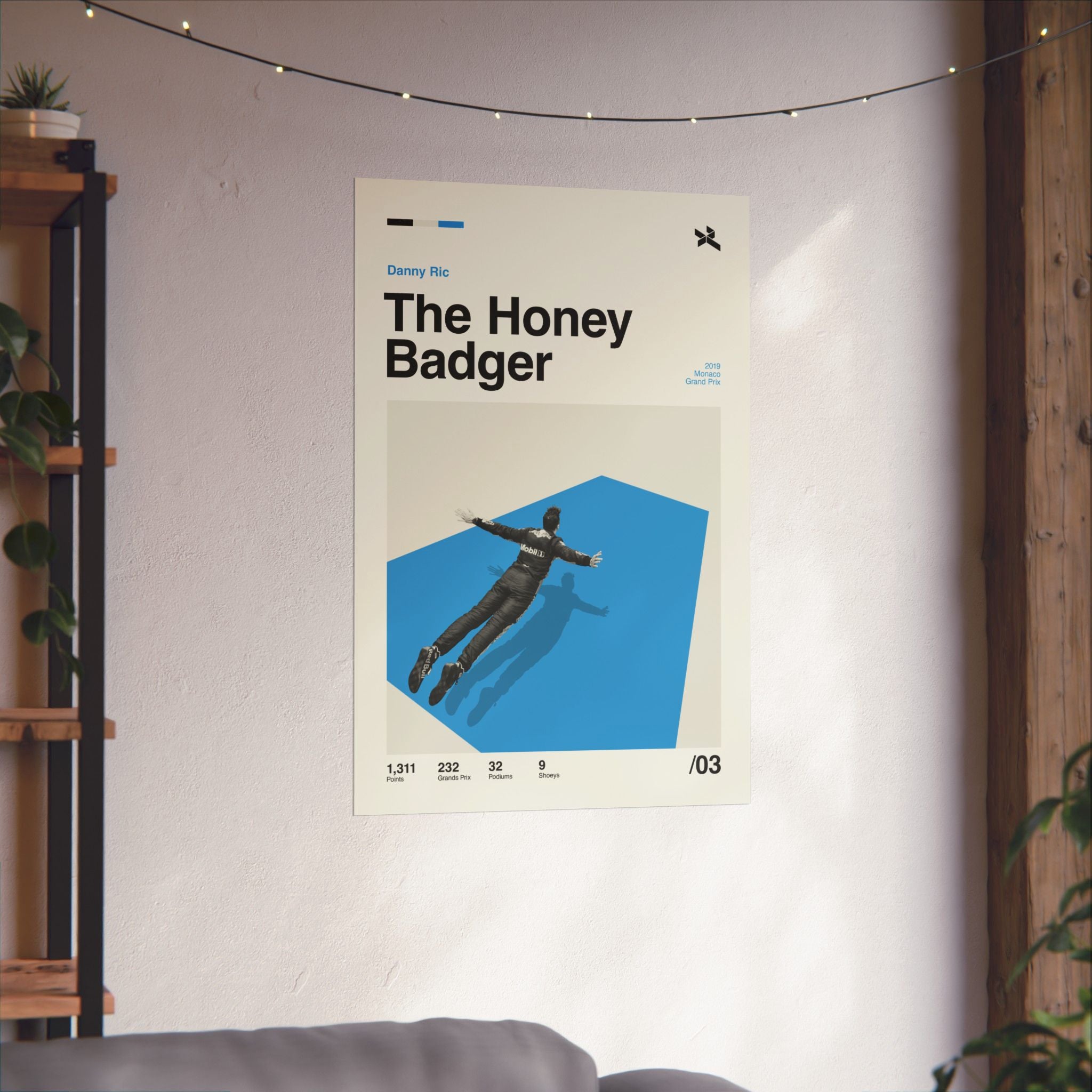 The Honey Badger Mid-century Poster