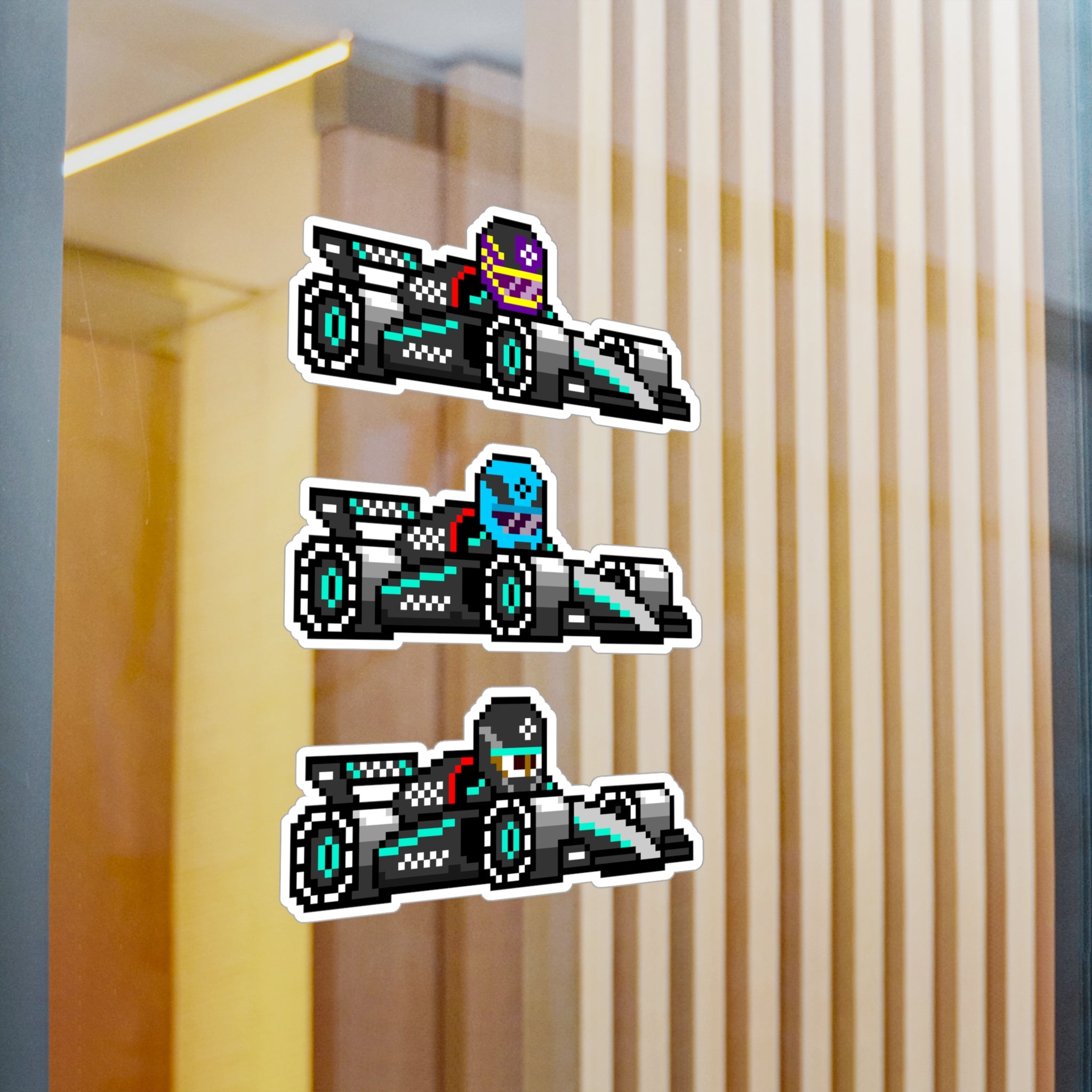 Mercedes 8-bit Vinyl Decal Stickers