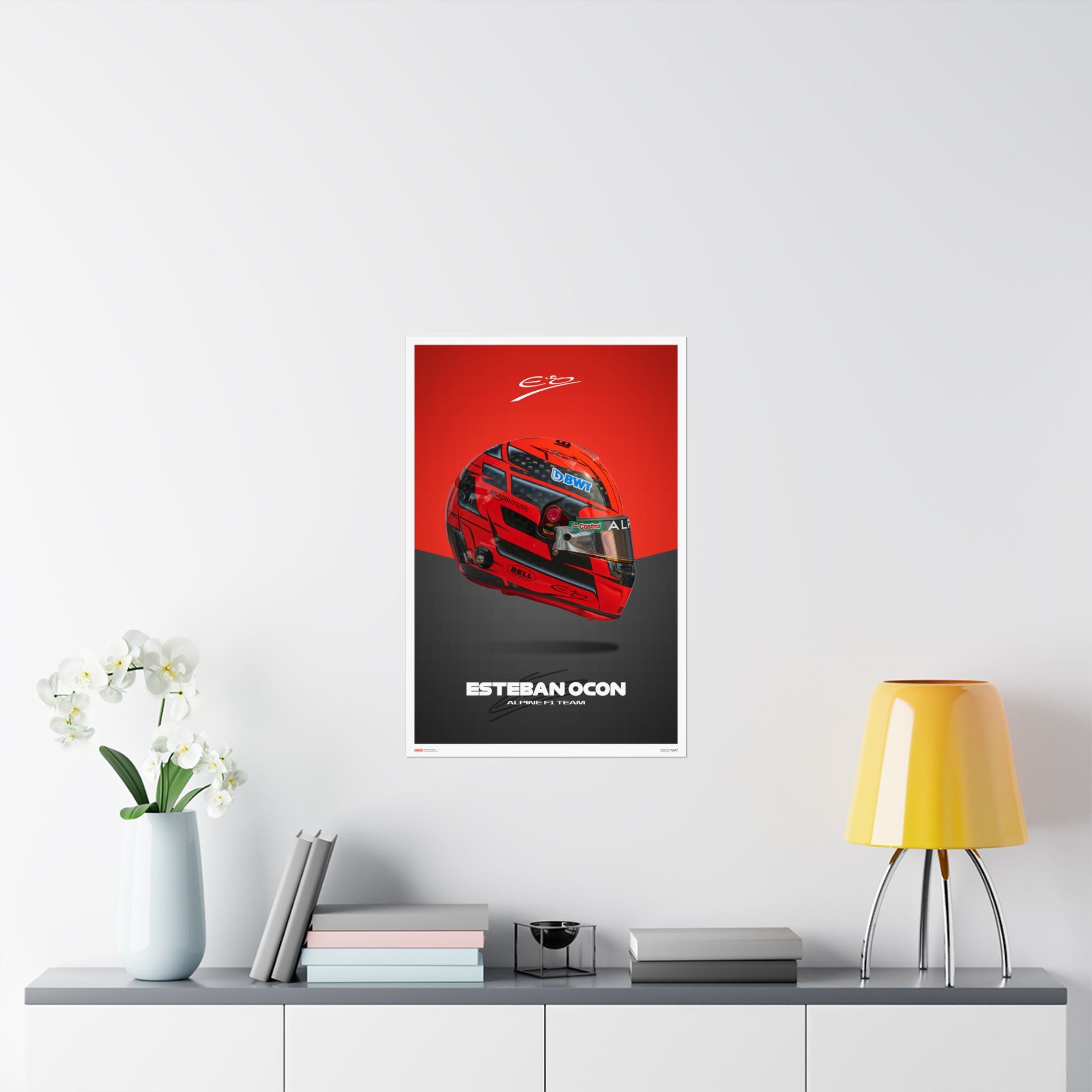 Esteban Ocon Signature Poster