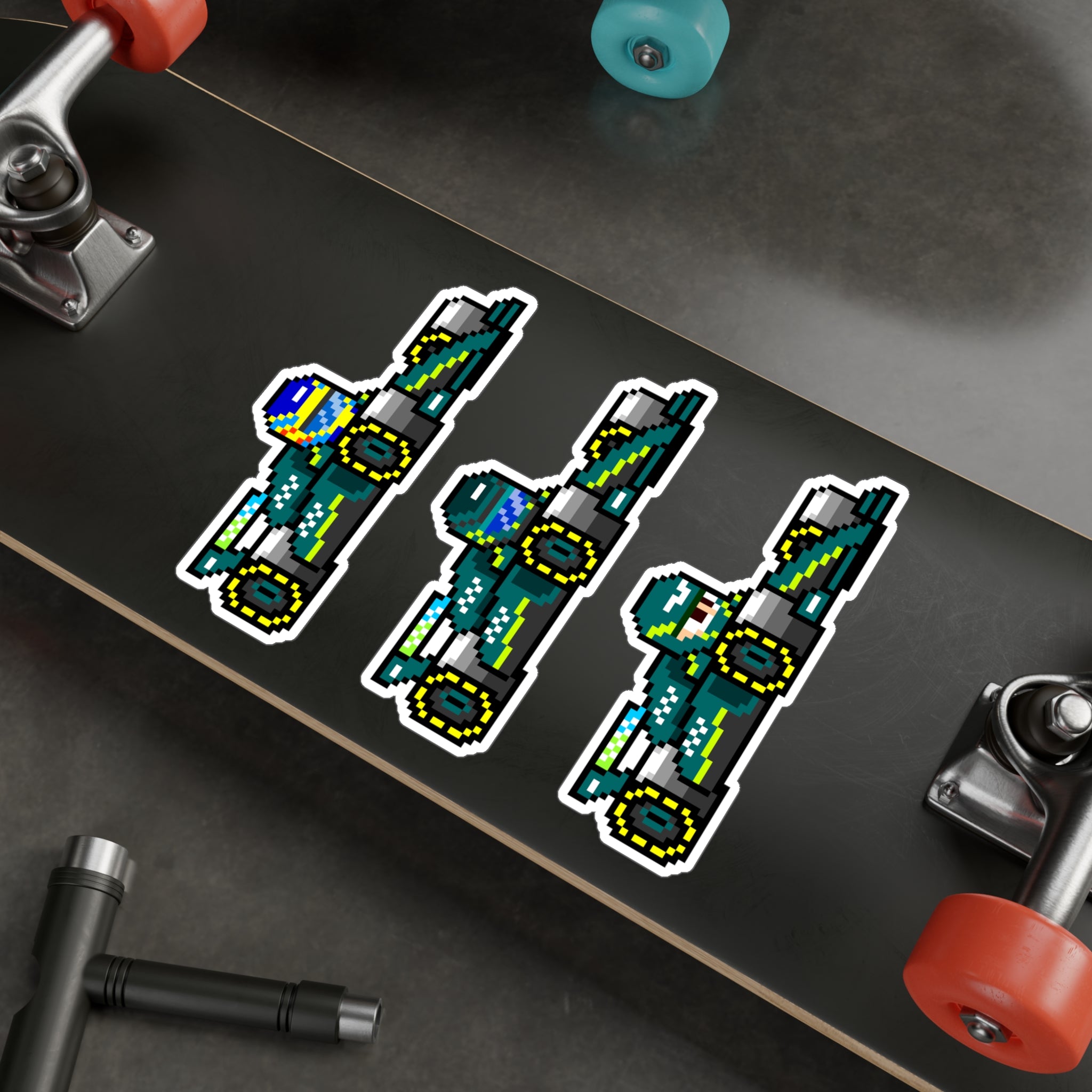 Aston Martin 8-bit Vinyl Decal Stickers