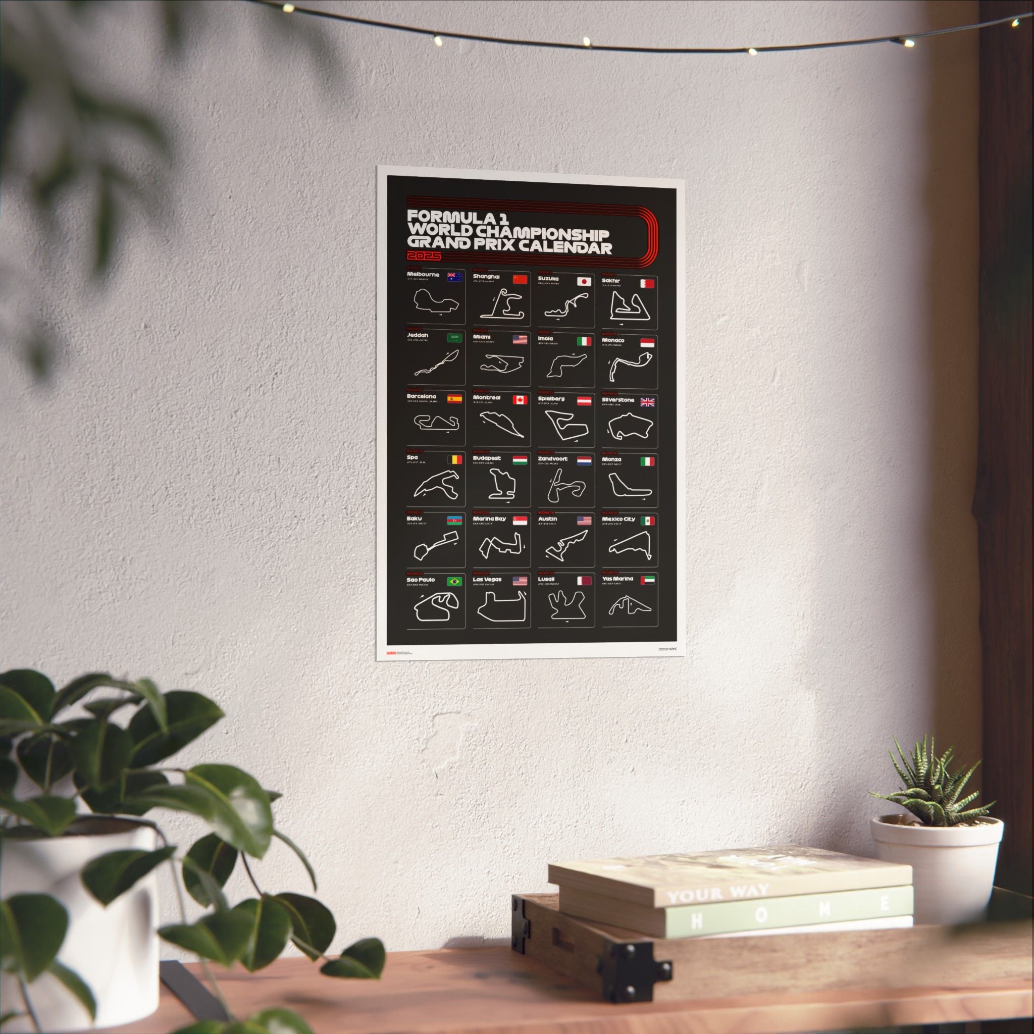 2025 Grand Prix Calendar Poster
