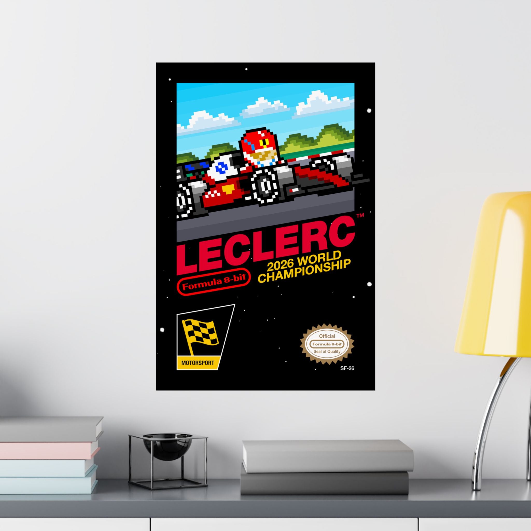 Leclerc 8-bit Game Poster