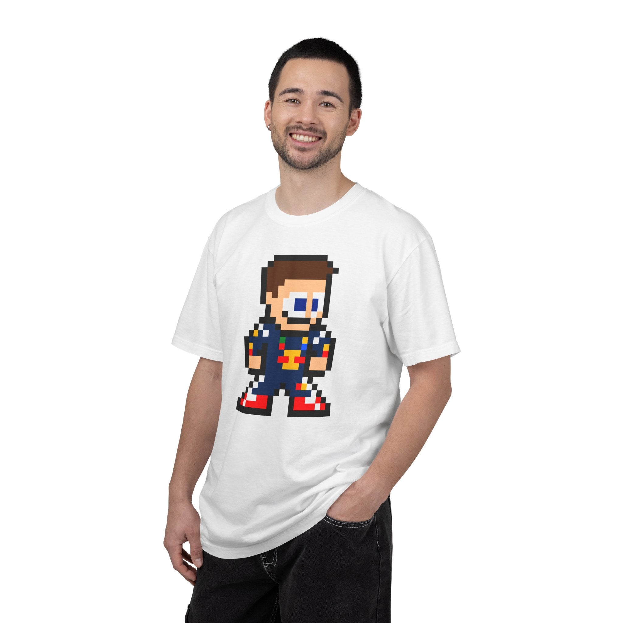 8-bit Max Verstappen Adult Heavyweight 100% Cotton T-shirt