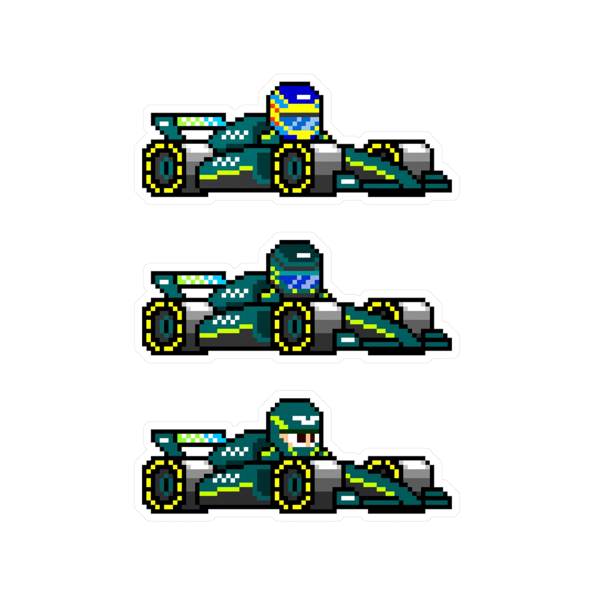 Aston Martin 8-bit Vinyl Decal Stickers