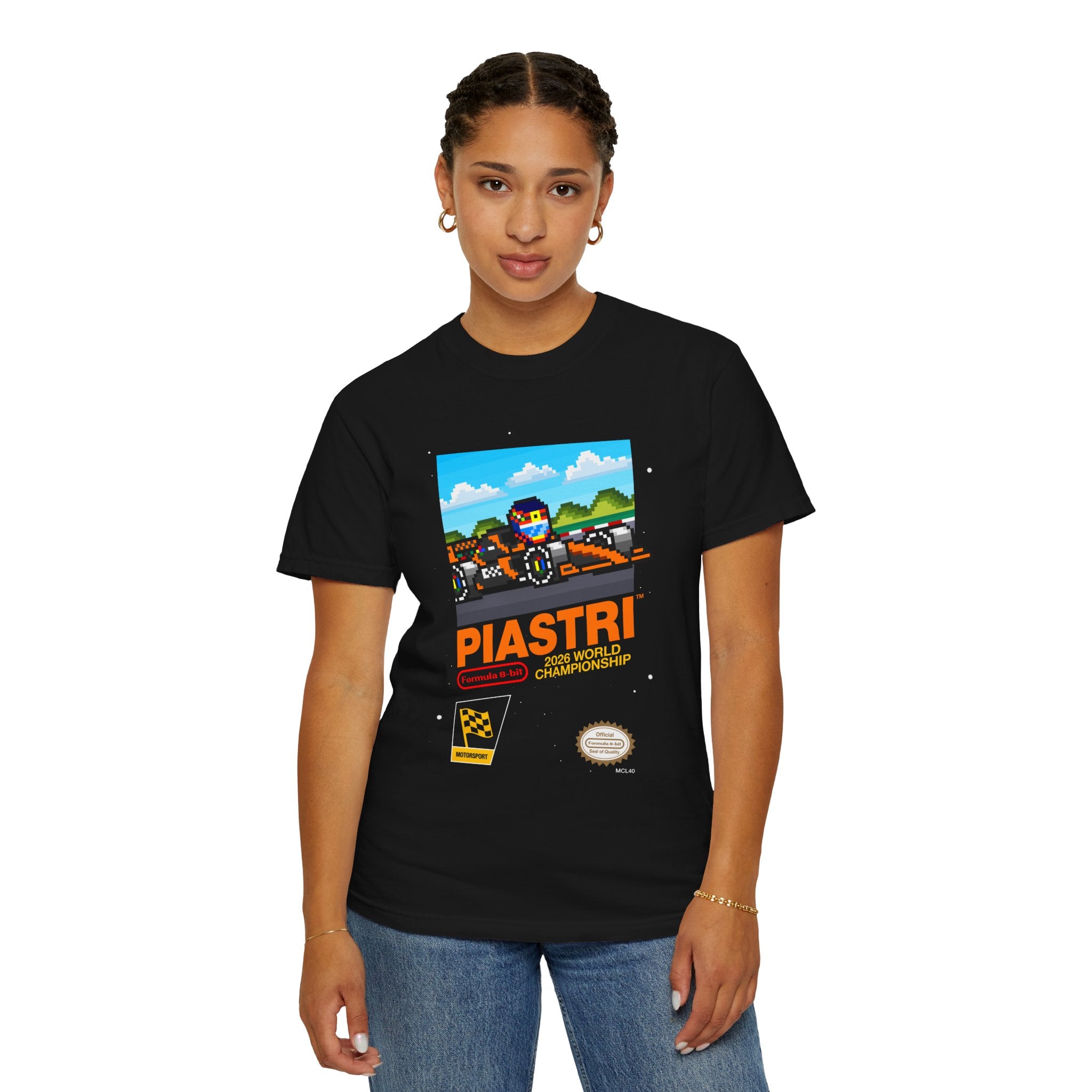 Piastri 8-bit Game Adult Heavyweight 100% Cotton T-shirt