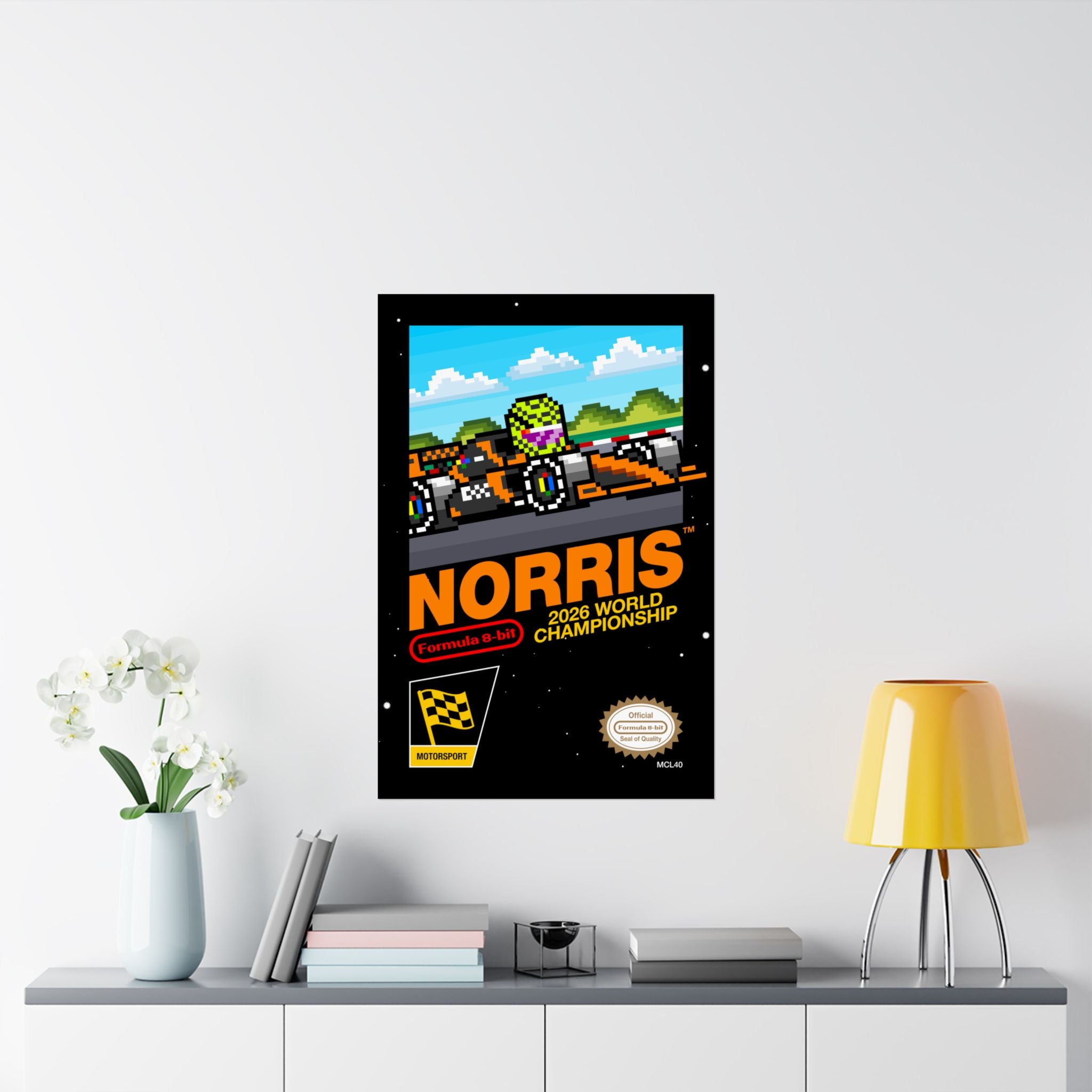 Norris 8-bit Game Poster