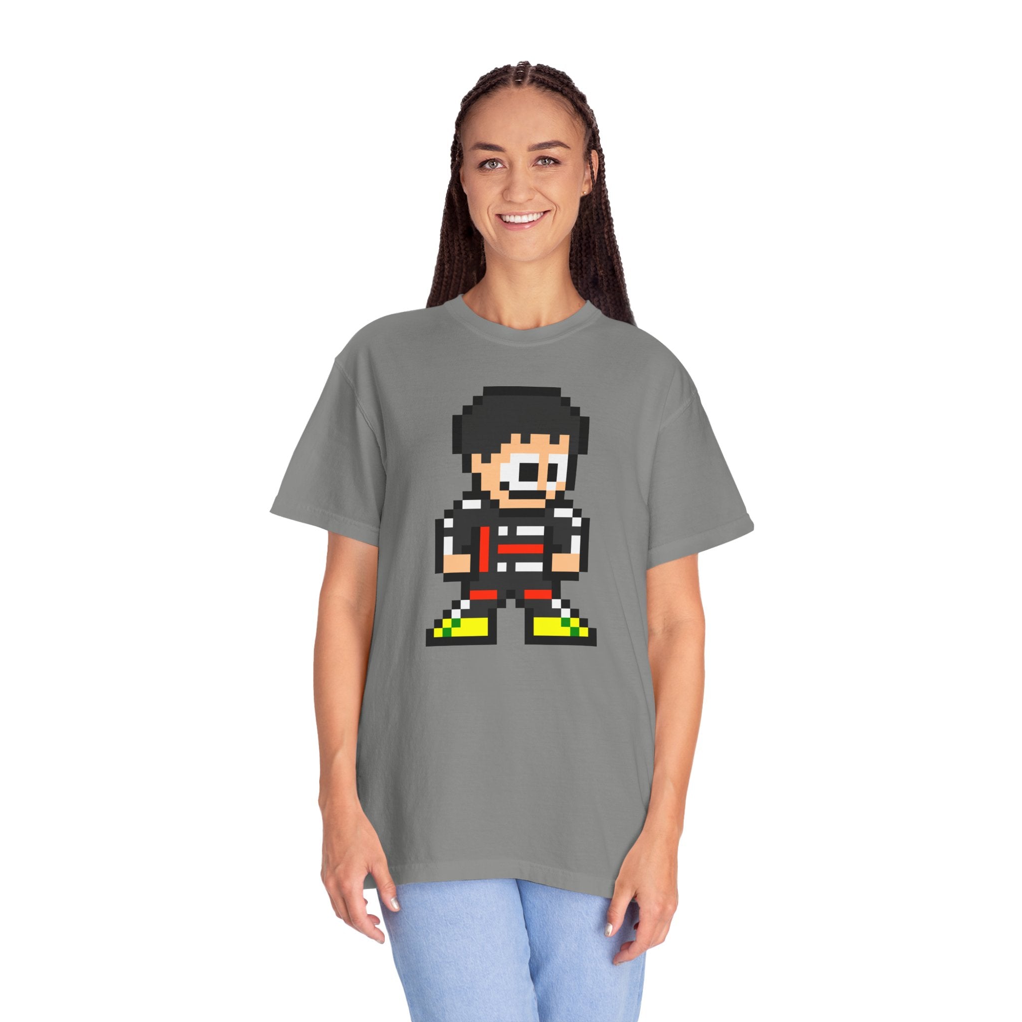 8-bit Gabriel Bortoleto Adult Heavyweight 100% Cotton T-shirt