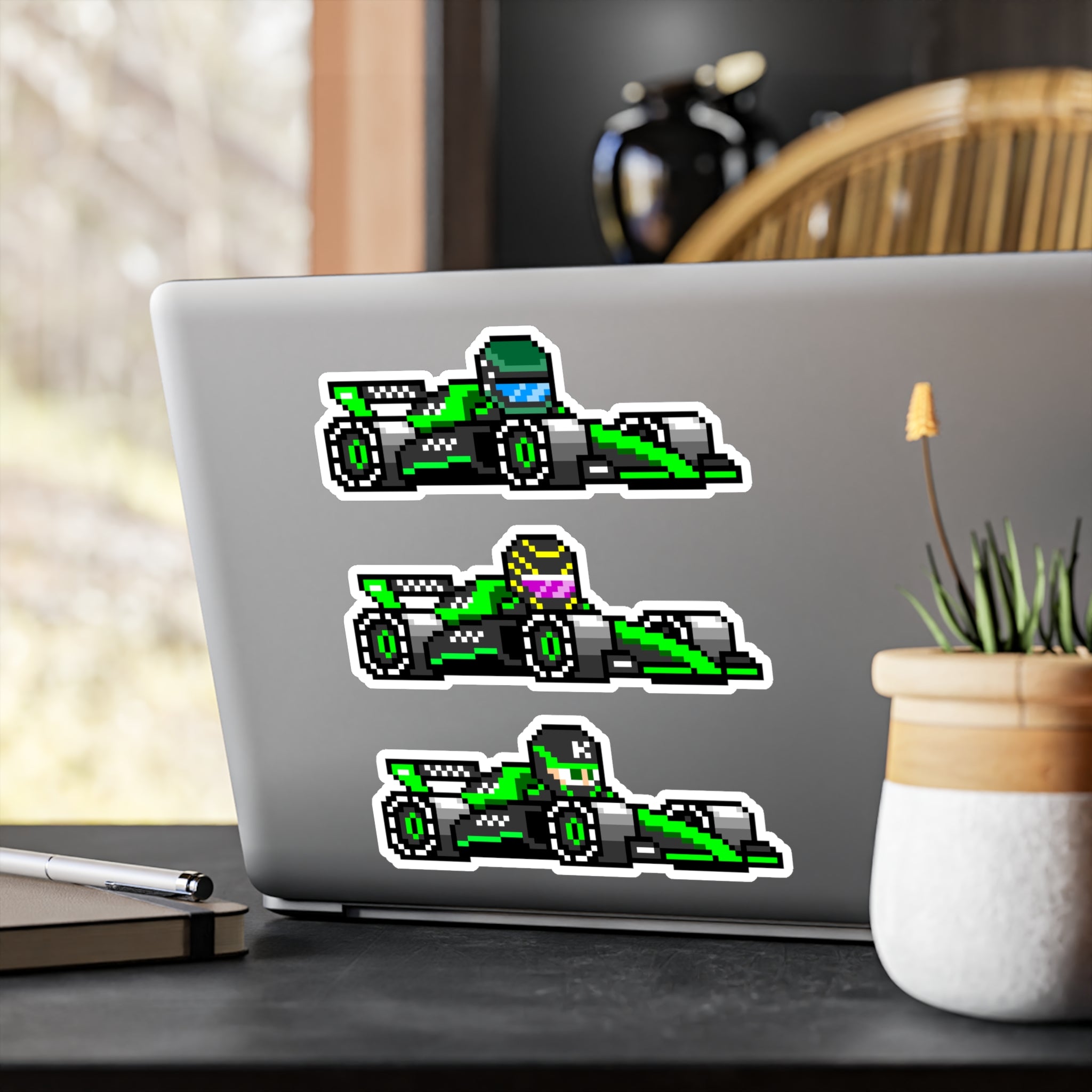 Sauber 8-bit Vinyl Decal Stickers