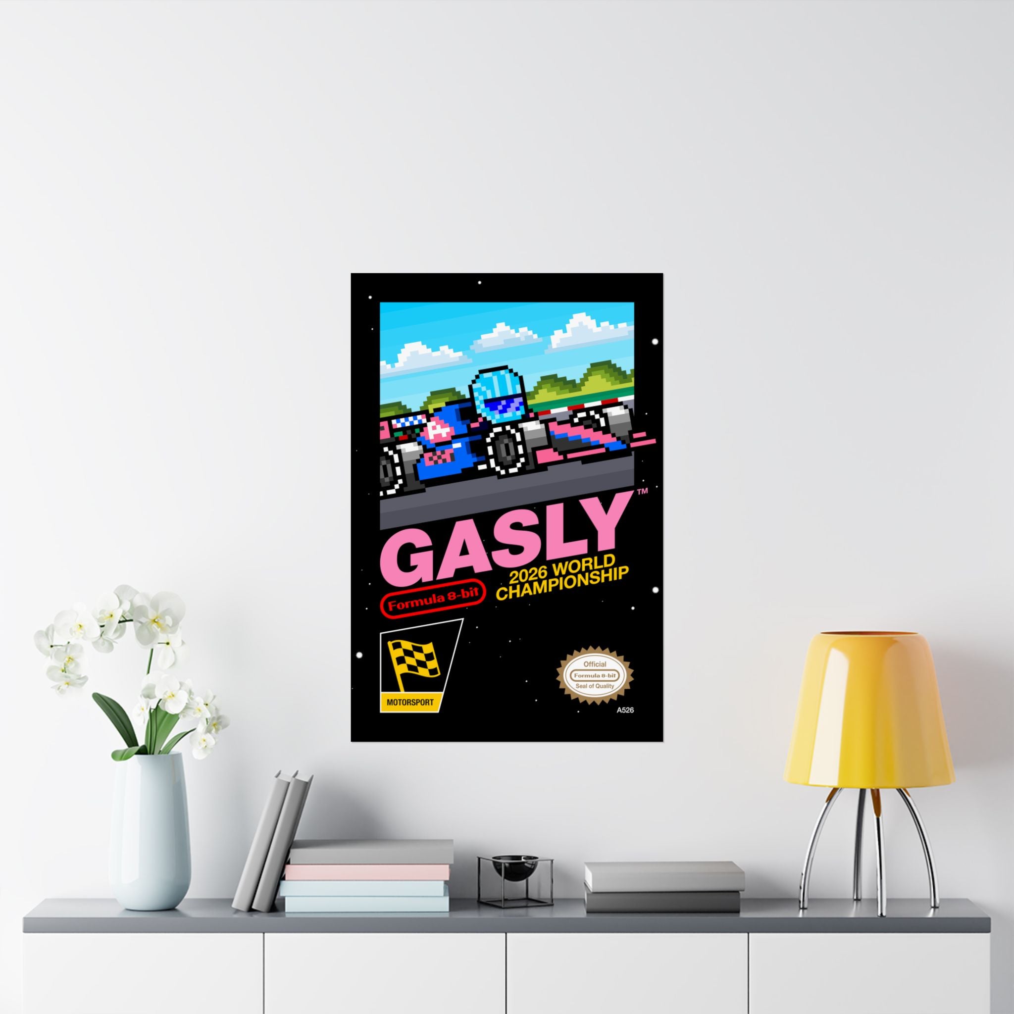 Gasly 8-bit Game Poster