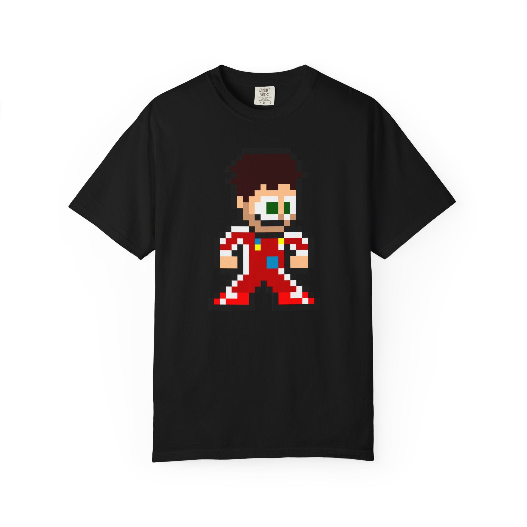 8-bit Charles Leclerc Adult Heavyweight 100% Cotton T-shirt