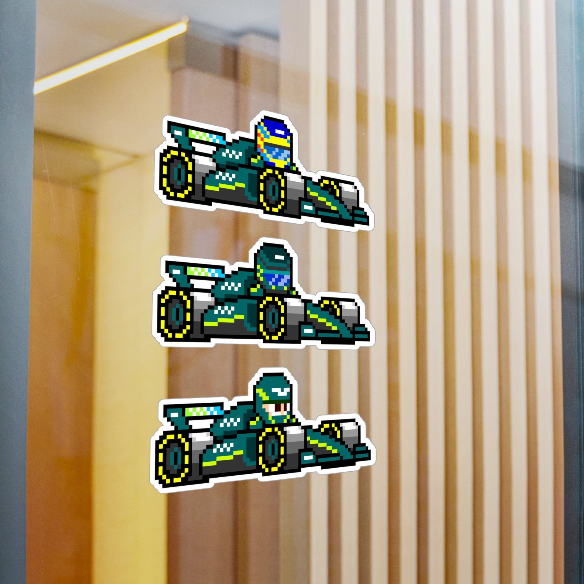 Aston Martin 8-bit Vinyl Decal Stickers