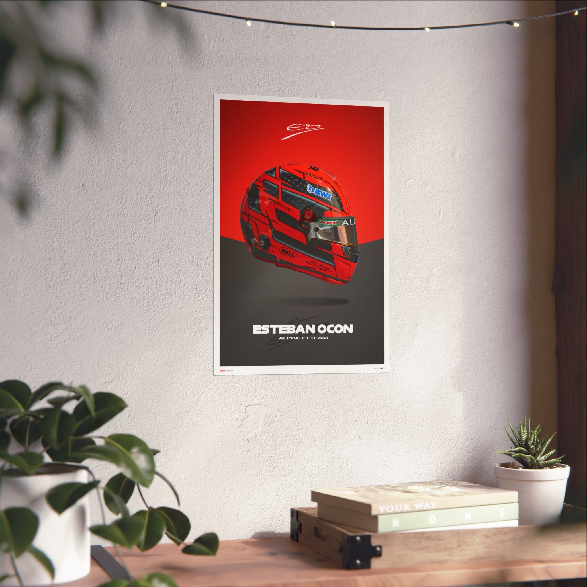 Esteban Ocon Signature Poster