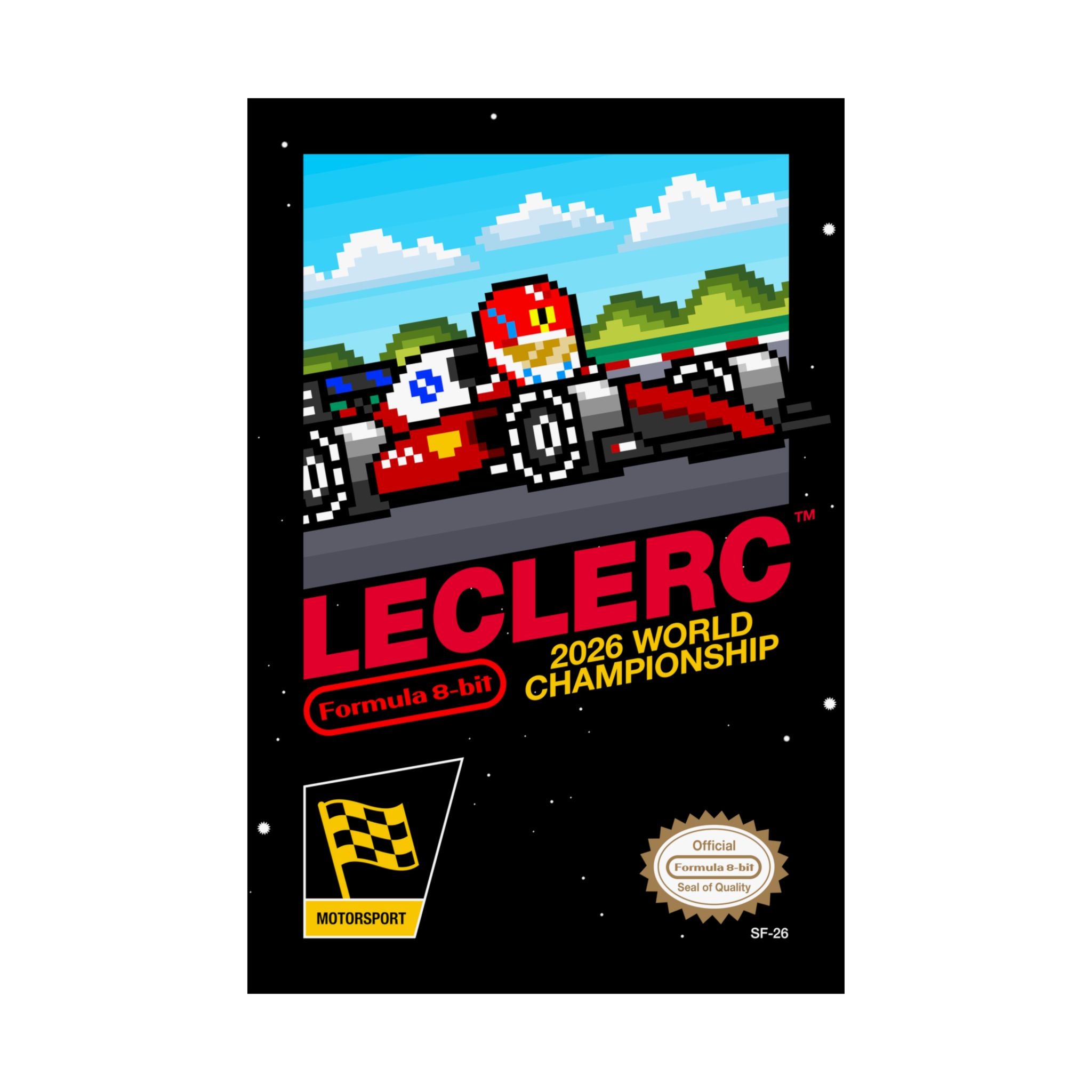 Leclerc 8-bit Game Poster