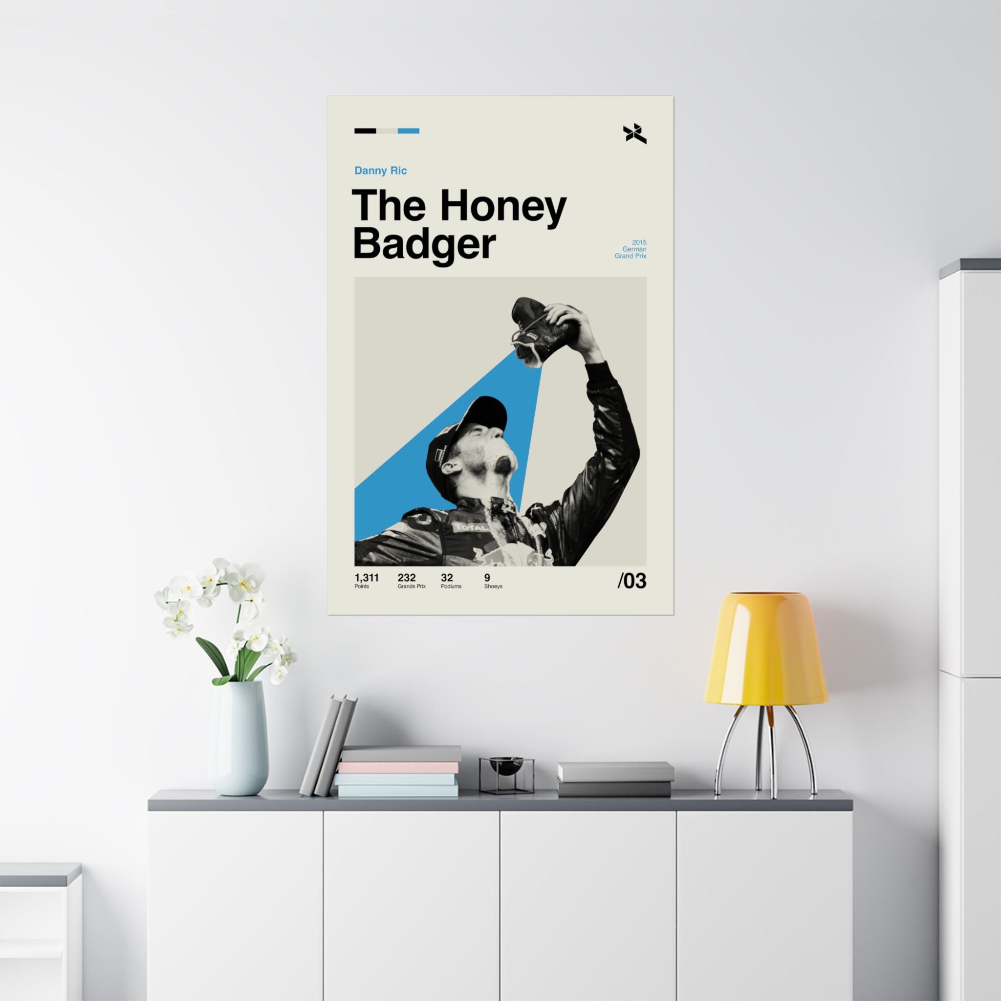 The Honey Badger Mid-century Poster
