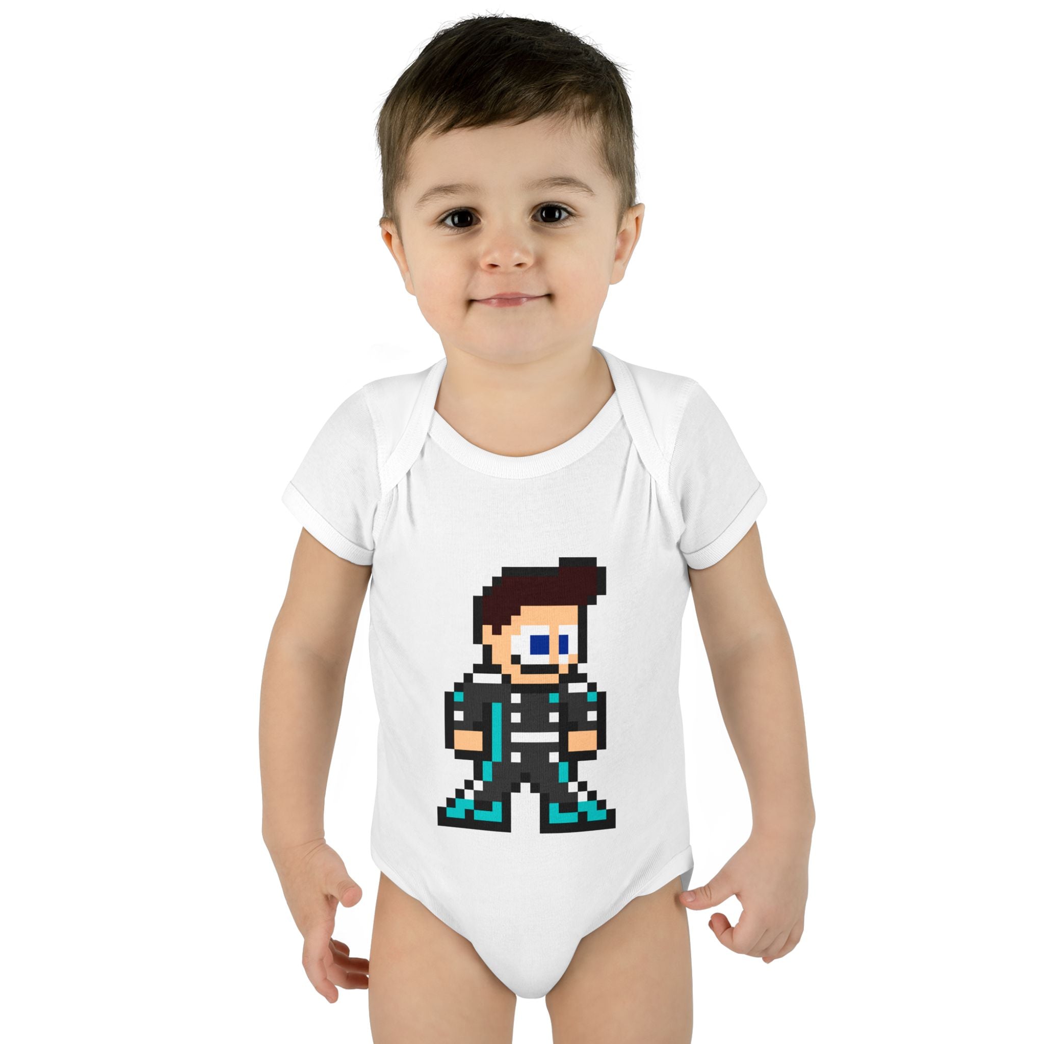 8-bit George Russell Baby Bodysuit