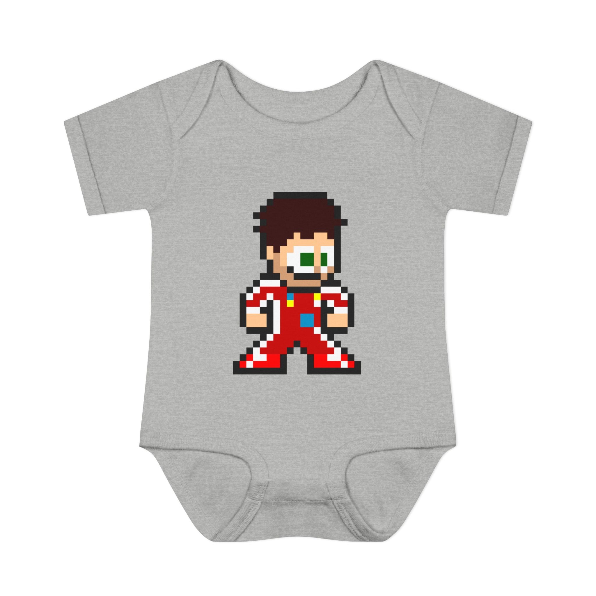 8-bit Charles Leclerc Baby Bodysuit