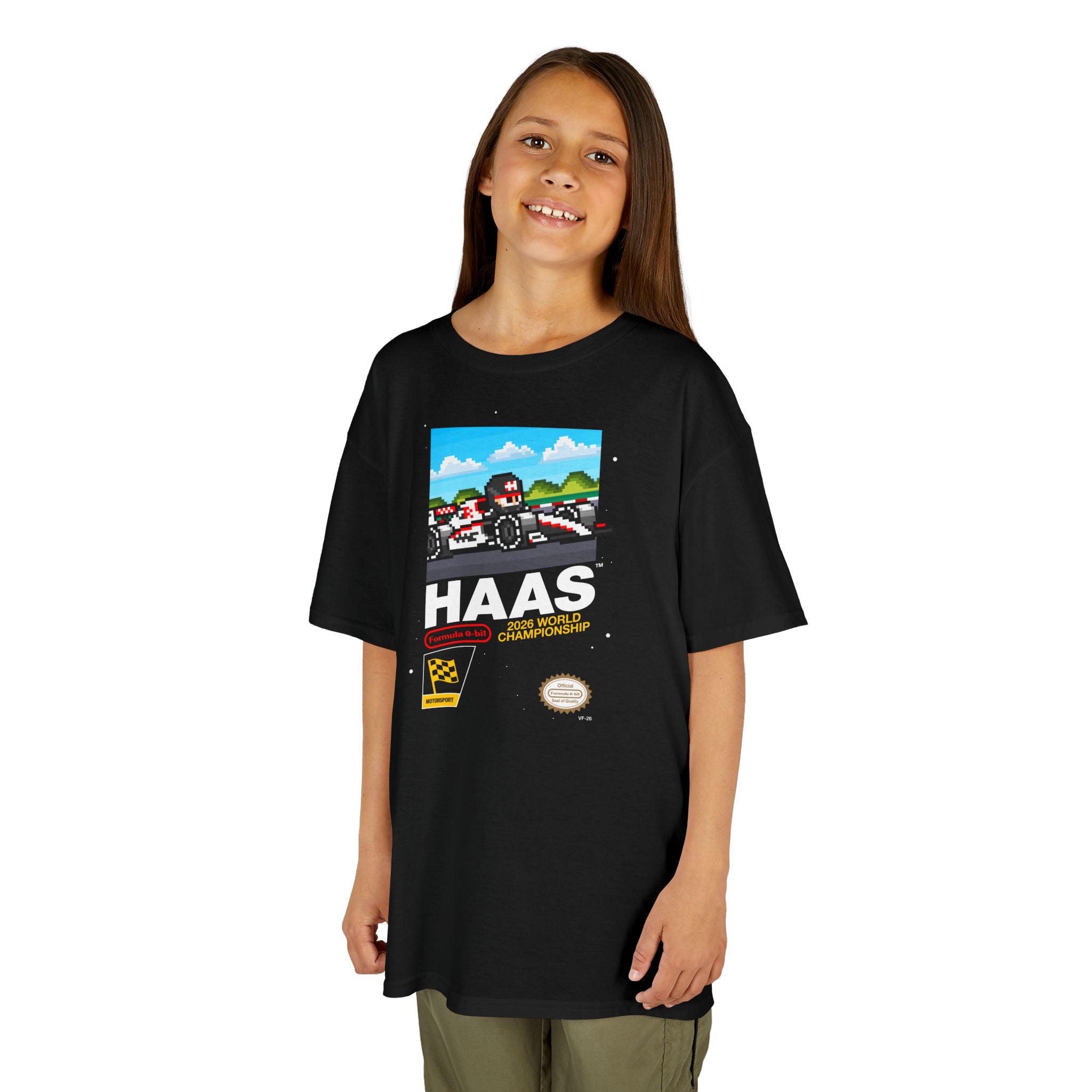 Haas 8-bit Game Kids Heavyweight 100% Cotton T-shirt