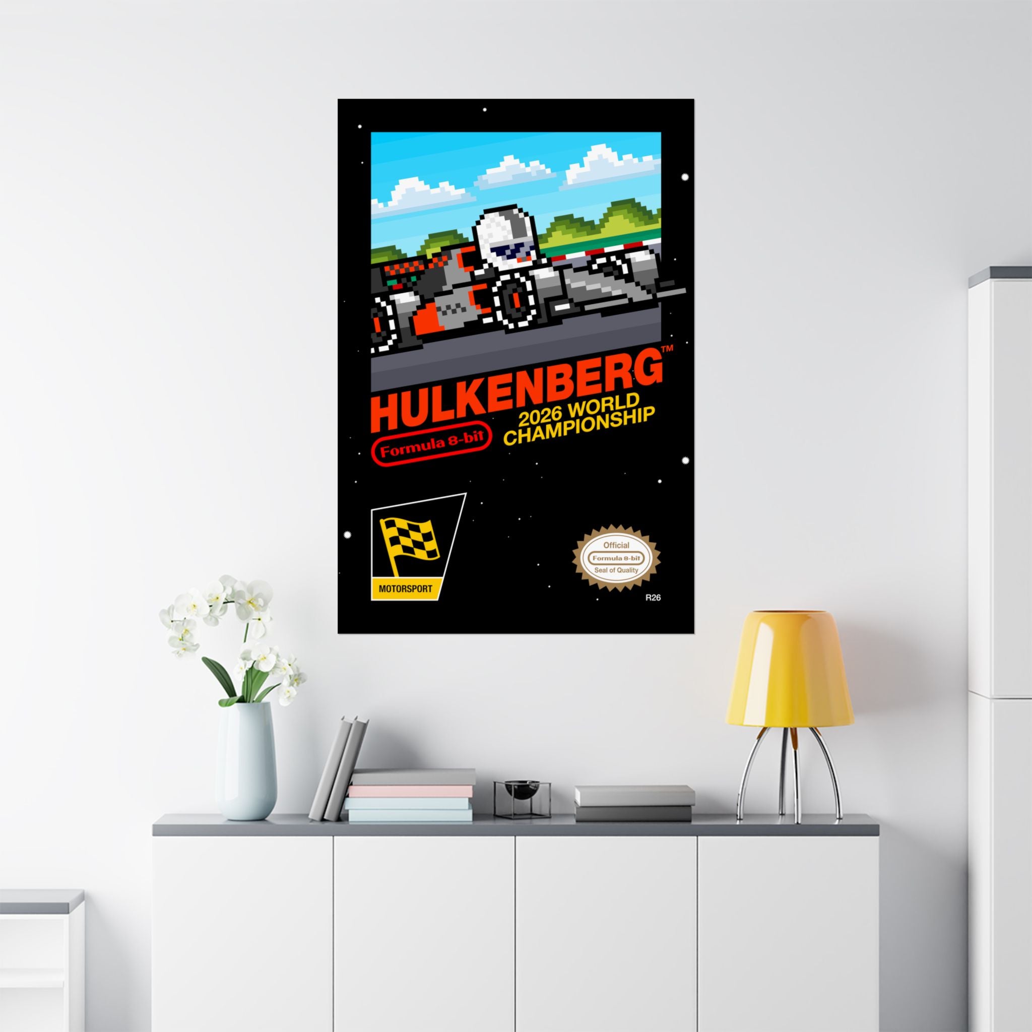 Hulkenberg 8-bit Game Poster