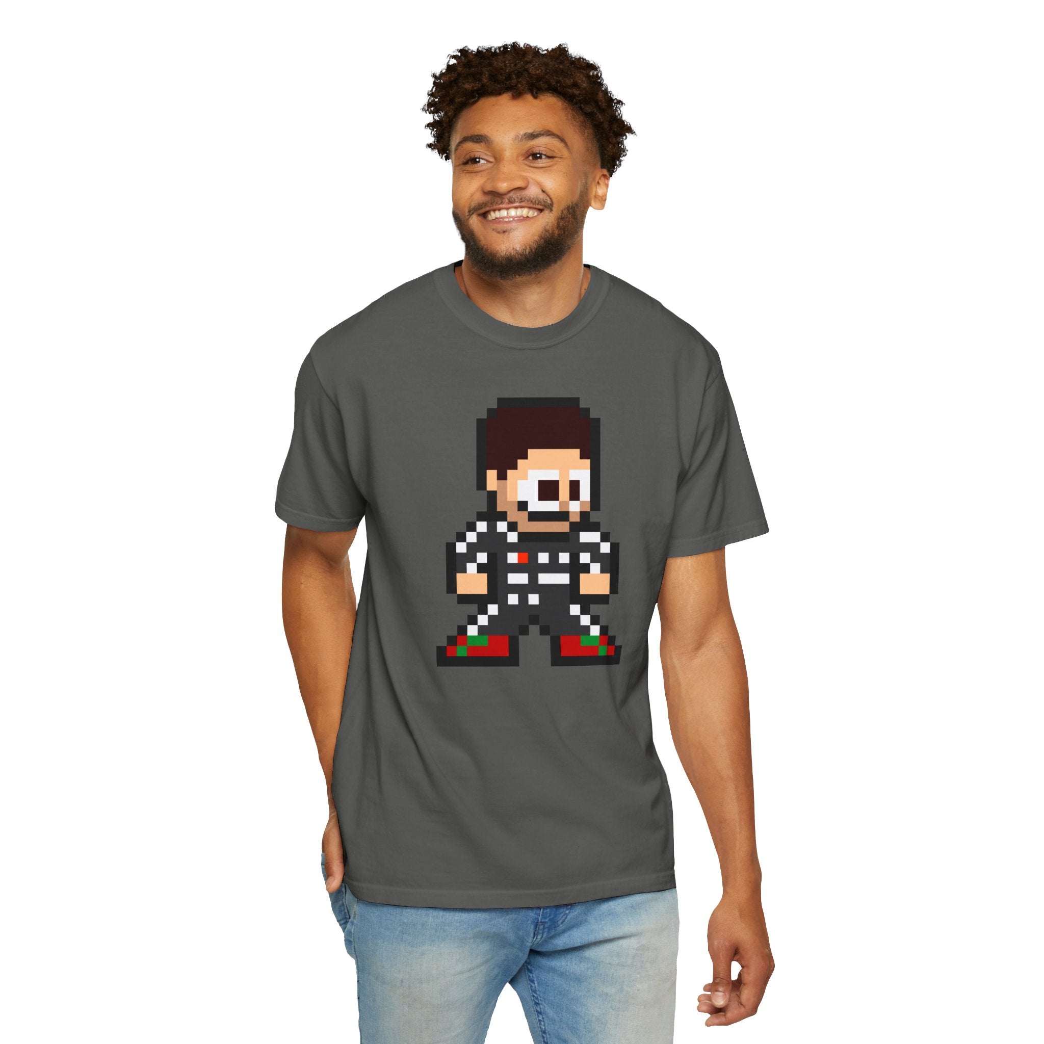8-bit Sergio Perez Adult Heavyweight 100% Cotton T-shirt