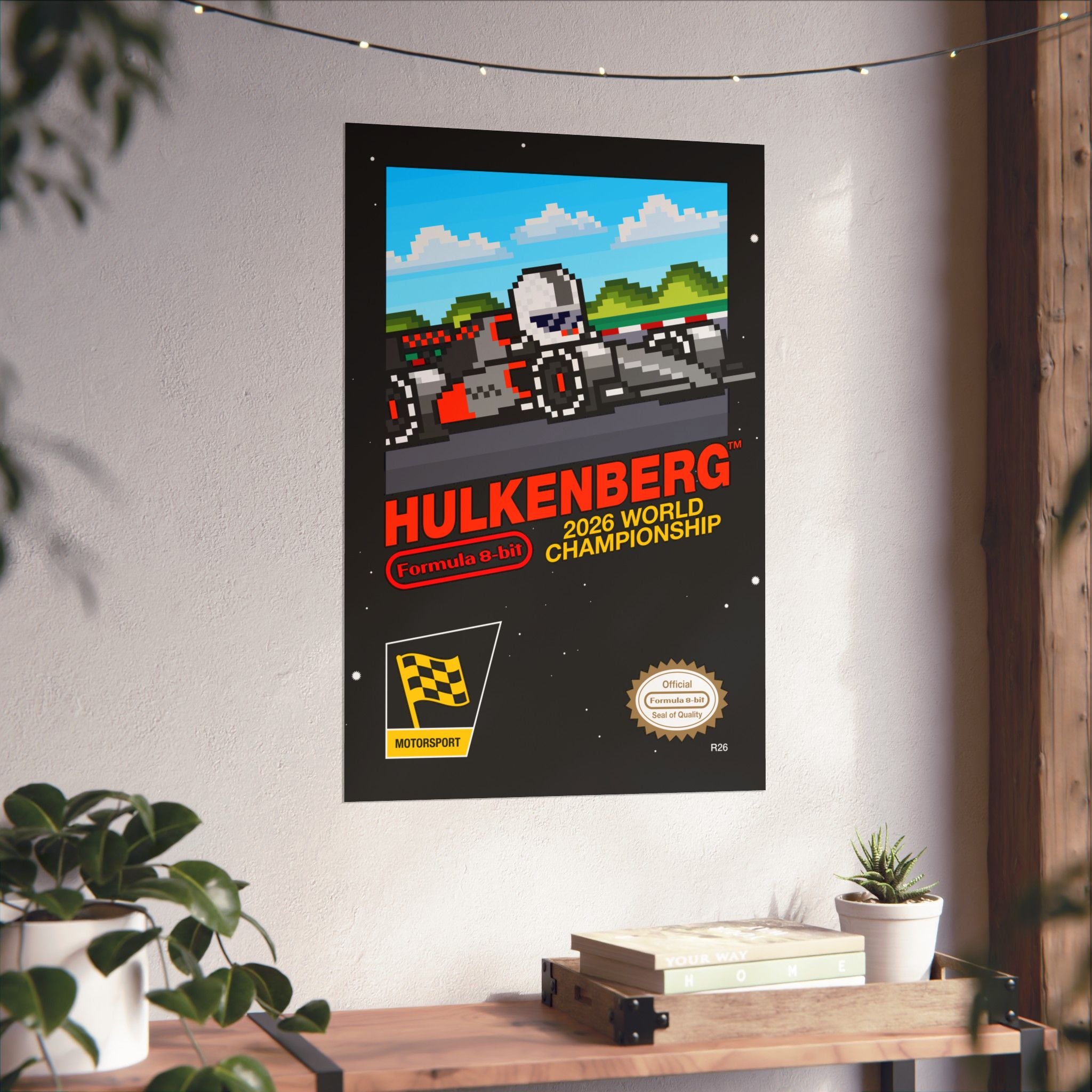 Hulkenberg 8-bit Game Poster