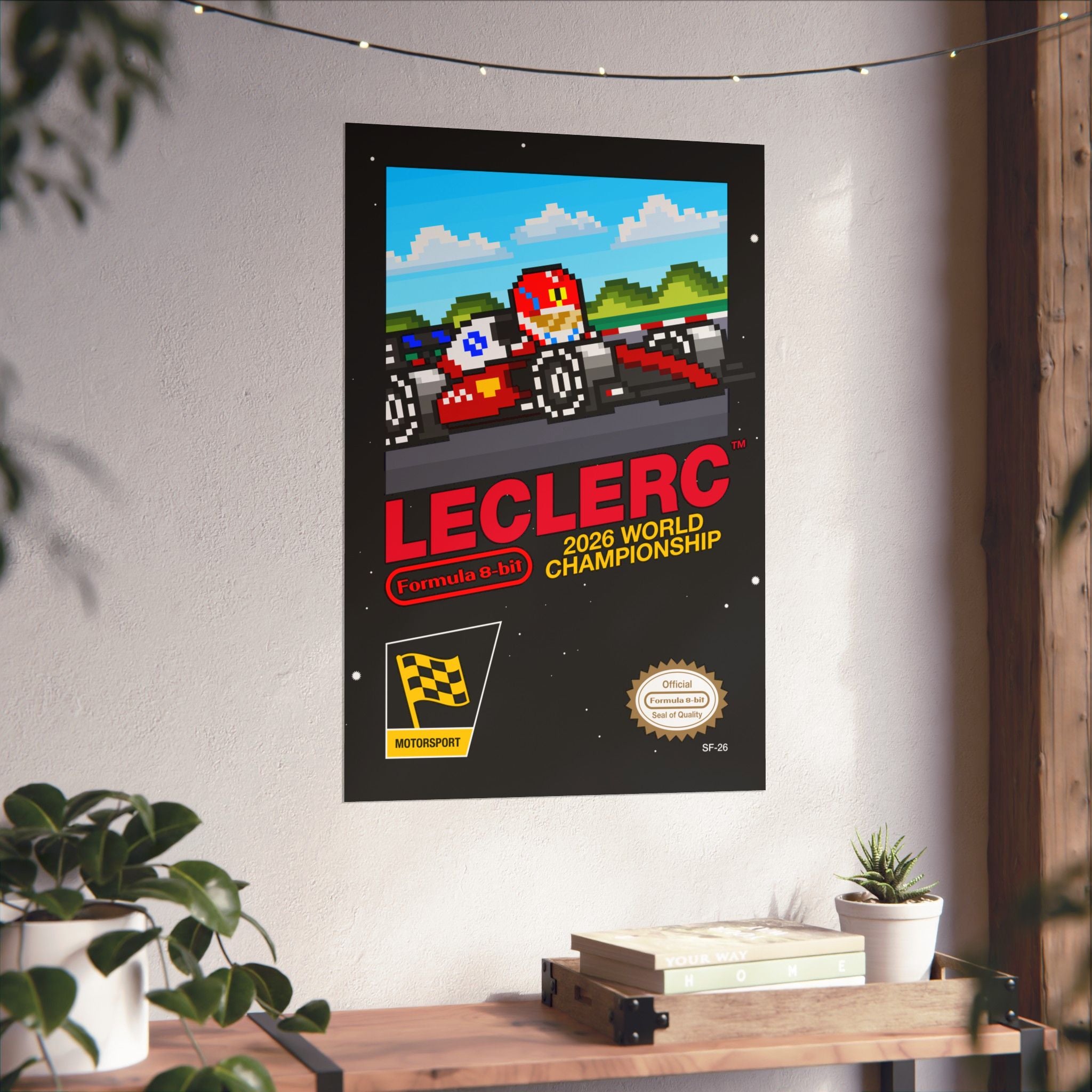 Leclerc 8-bit Game Poster
