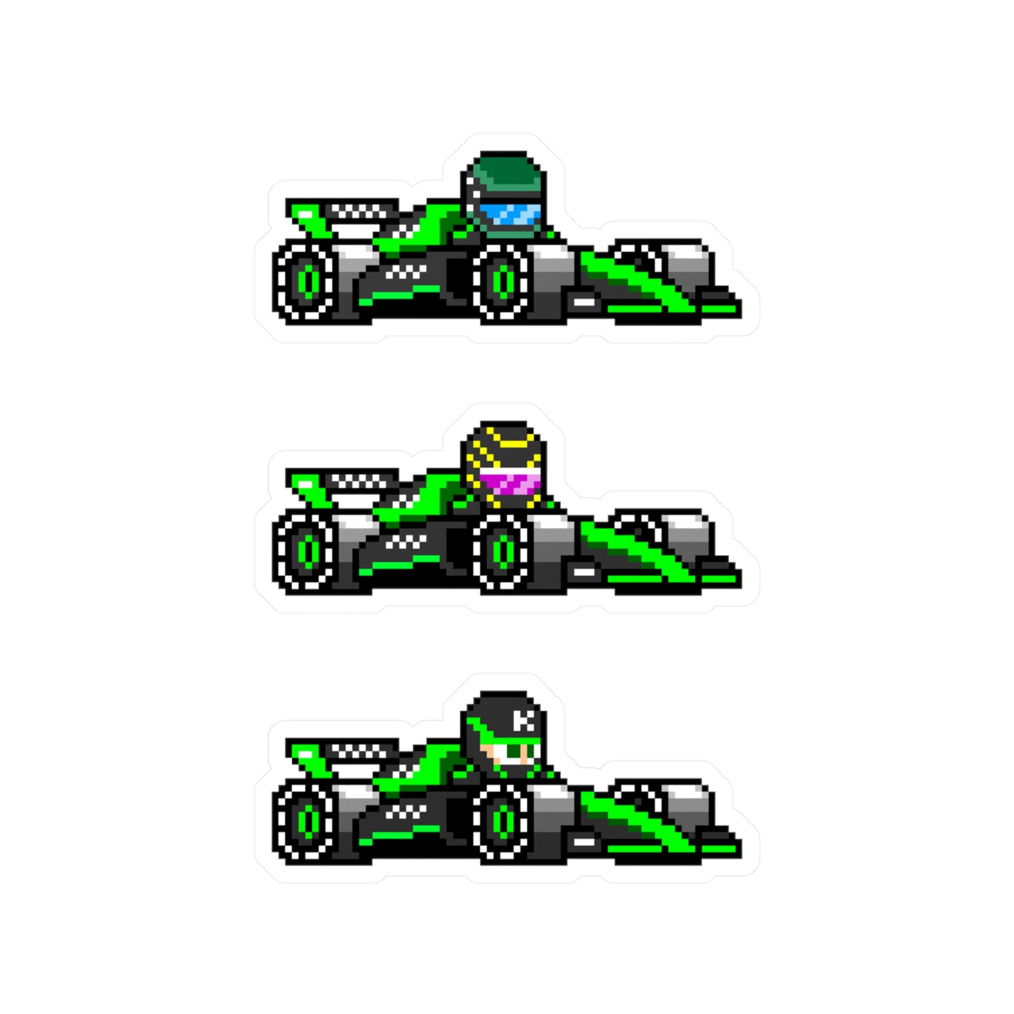 Sauber 8-bit Vinyl Decal Stickers