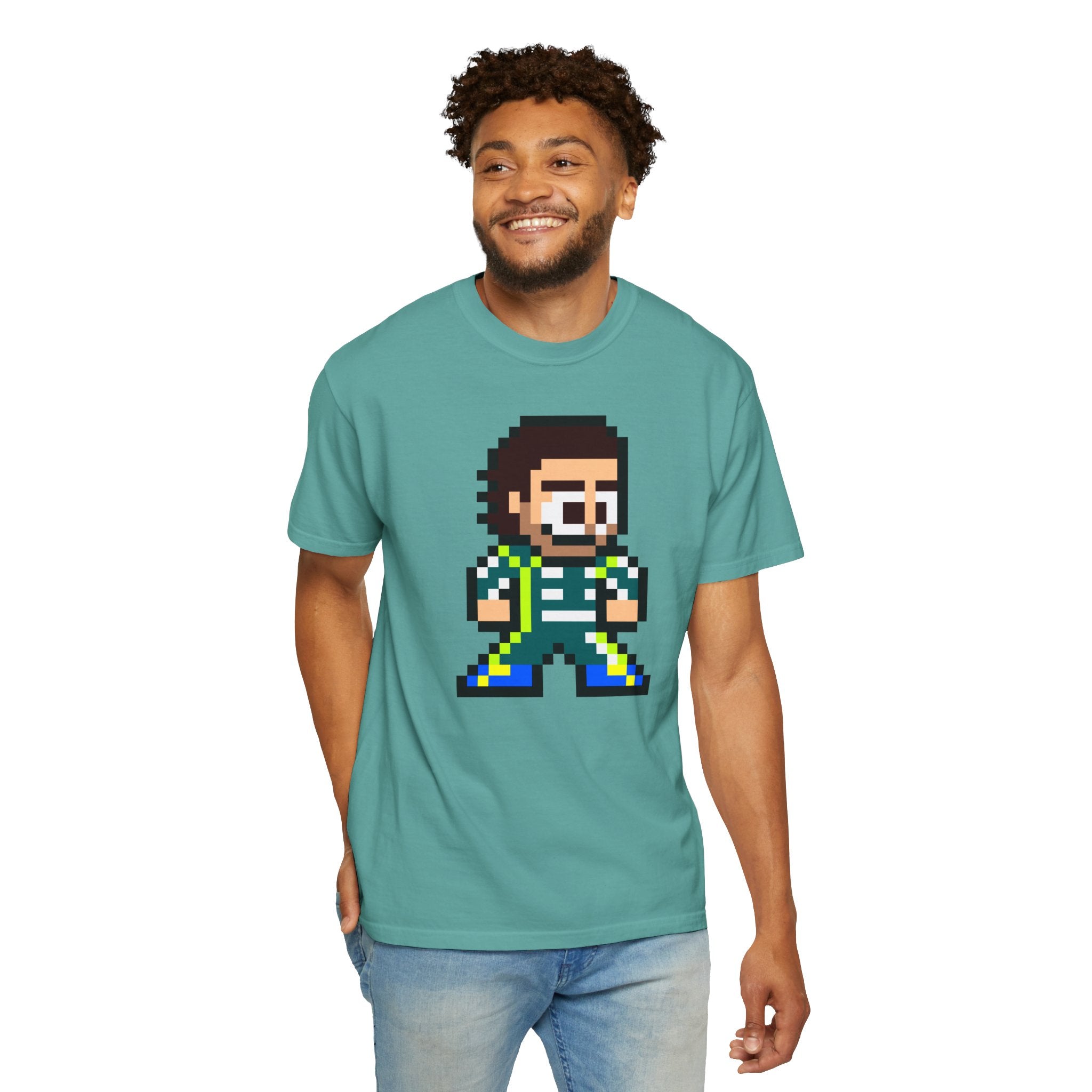 8-bit Fernando Alonso Adult Heavyweight 100% Cotton T-shirt