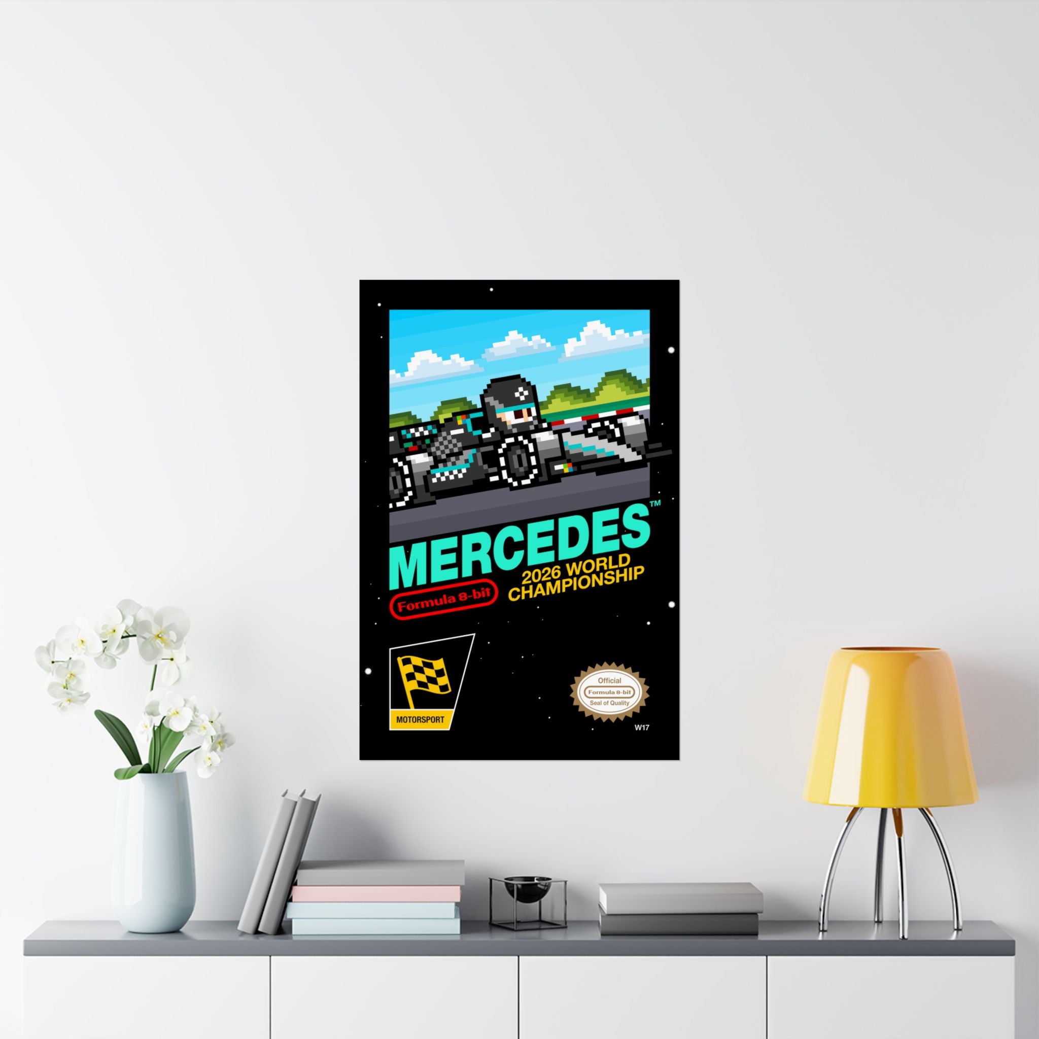 Mercedes 8-bit Game Poster