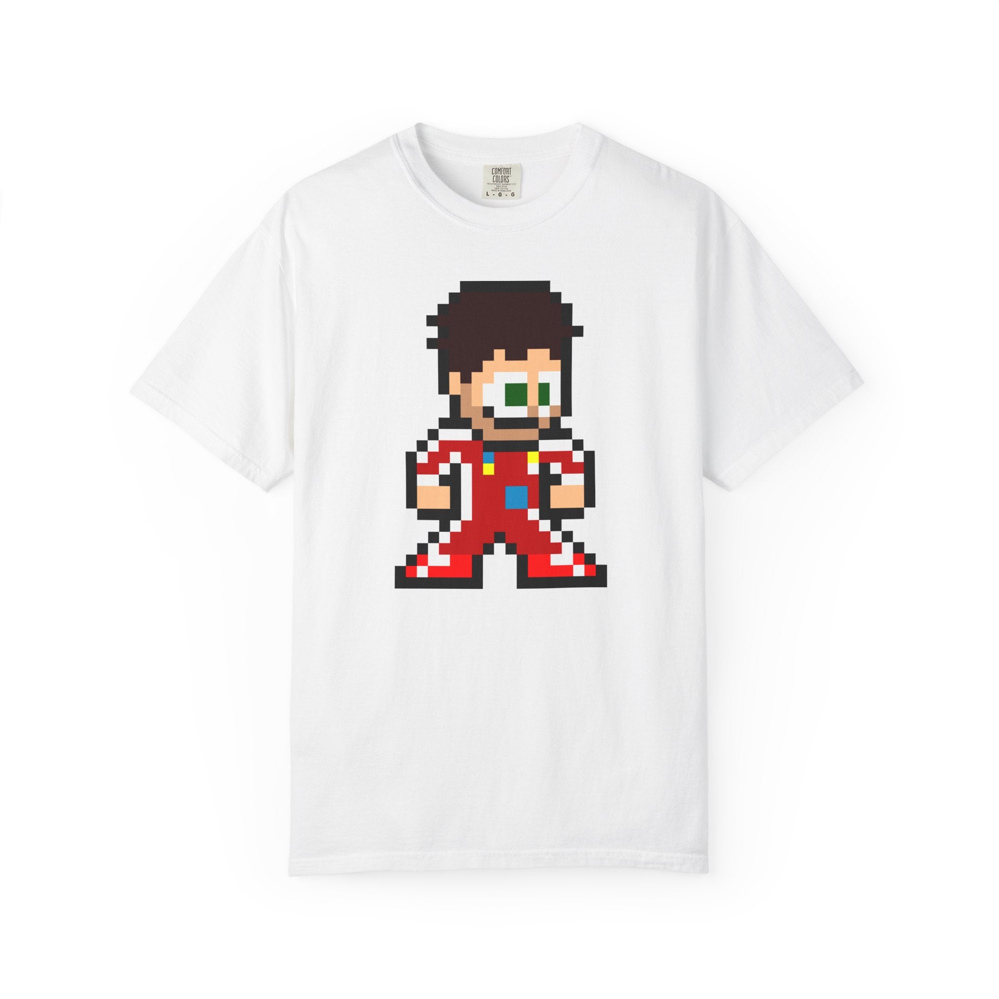 8-bit Charles Leclerc Adult Heavyweight 100% Cotton T-shirt