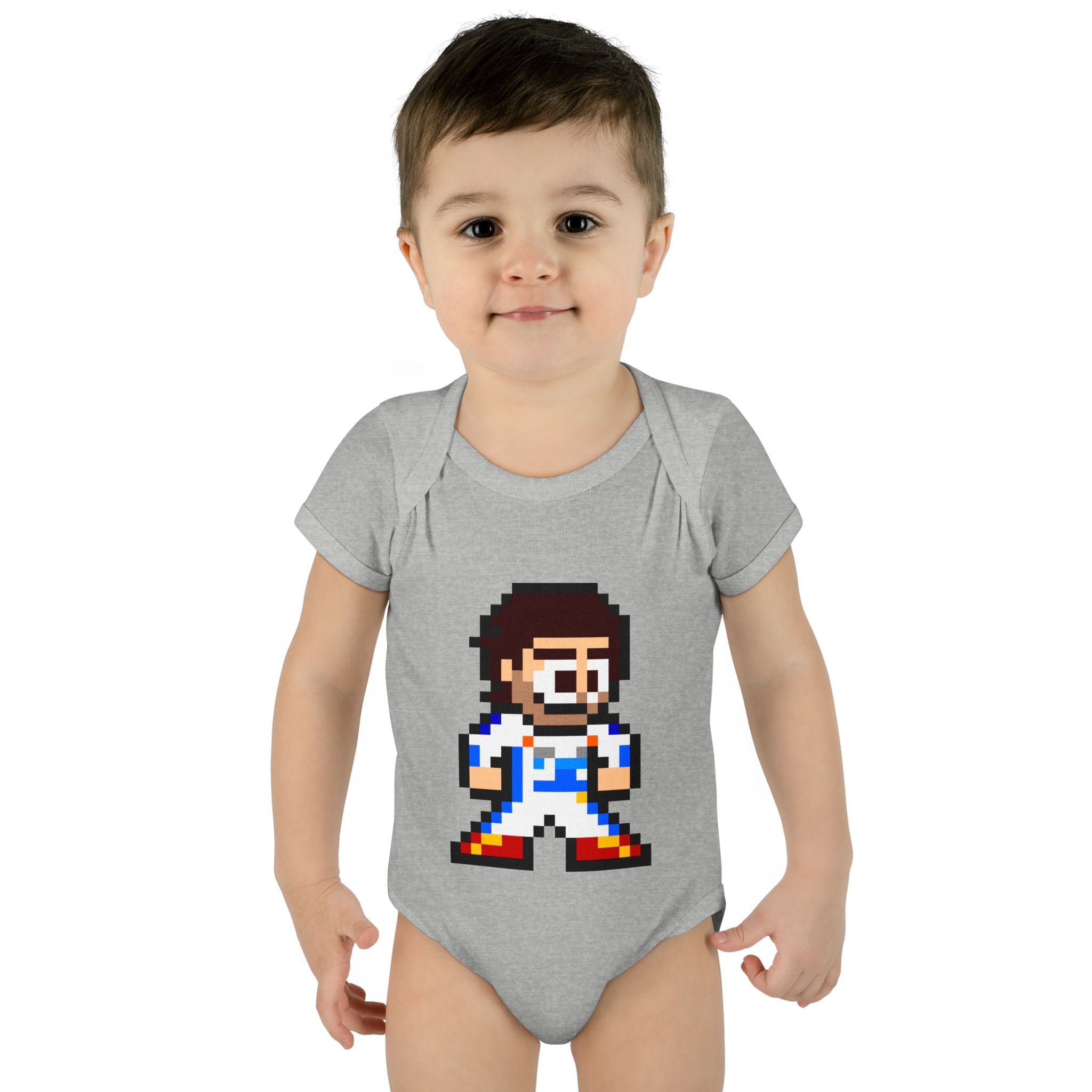 8-bit Carlos Sainz Baby Bodysuit