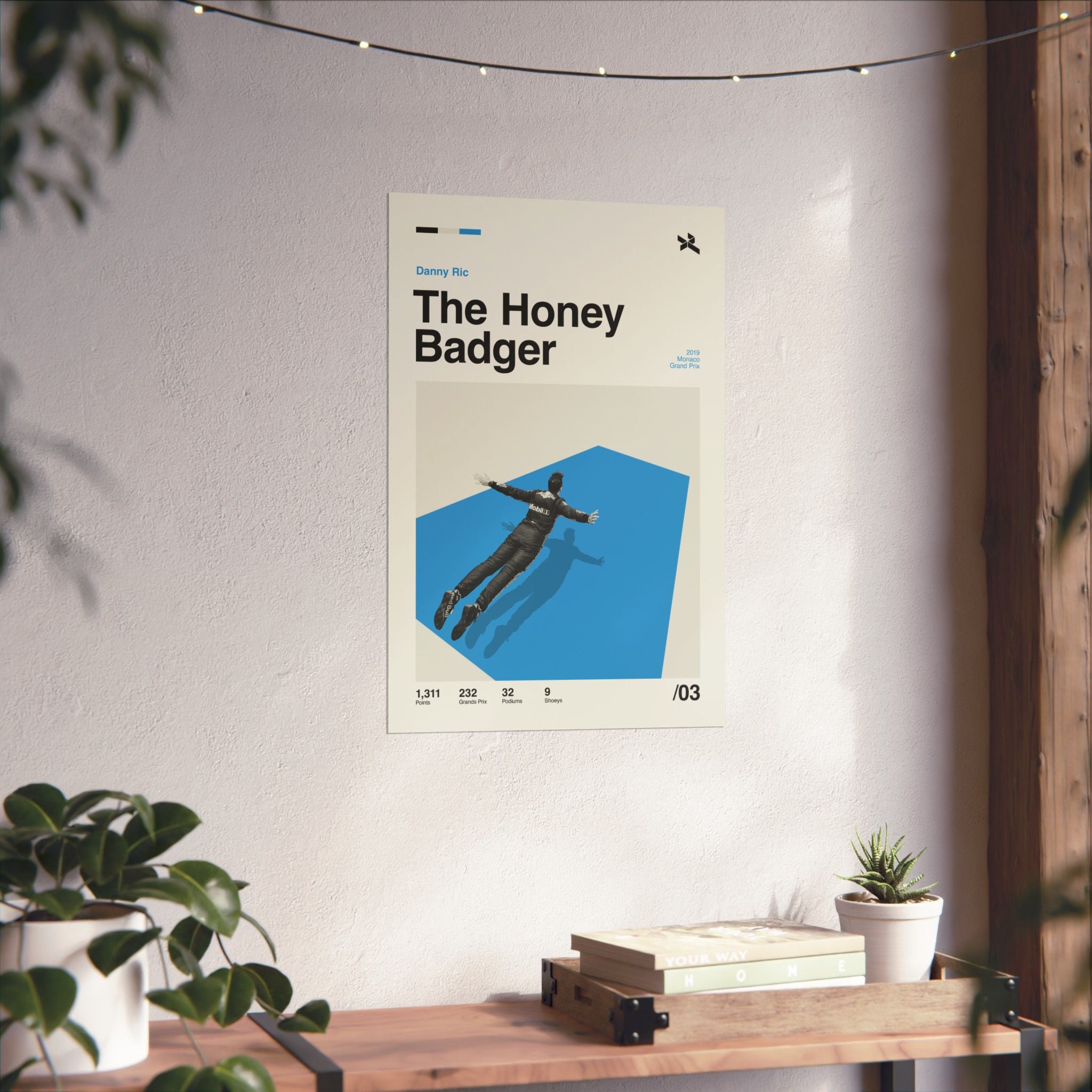 The Honey Badger Mid-century Poster