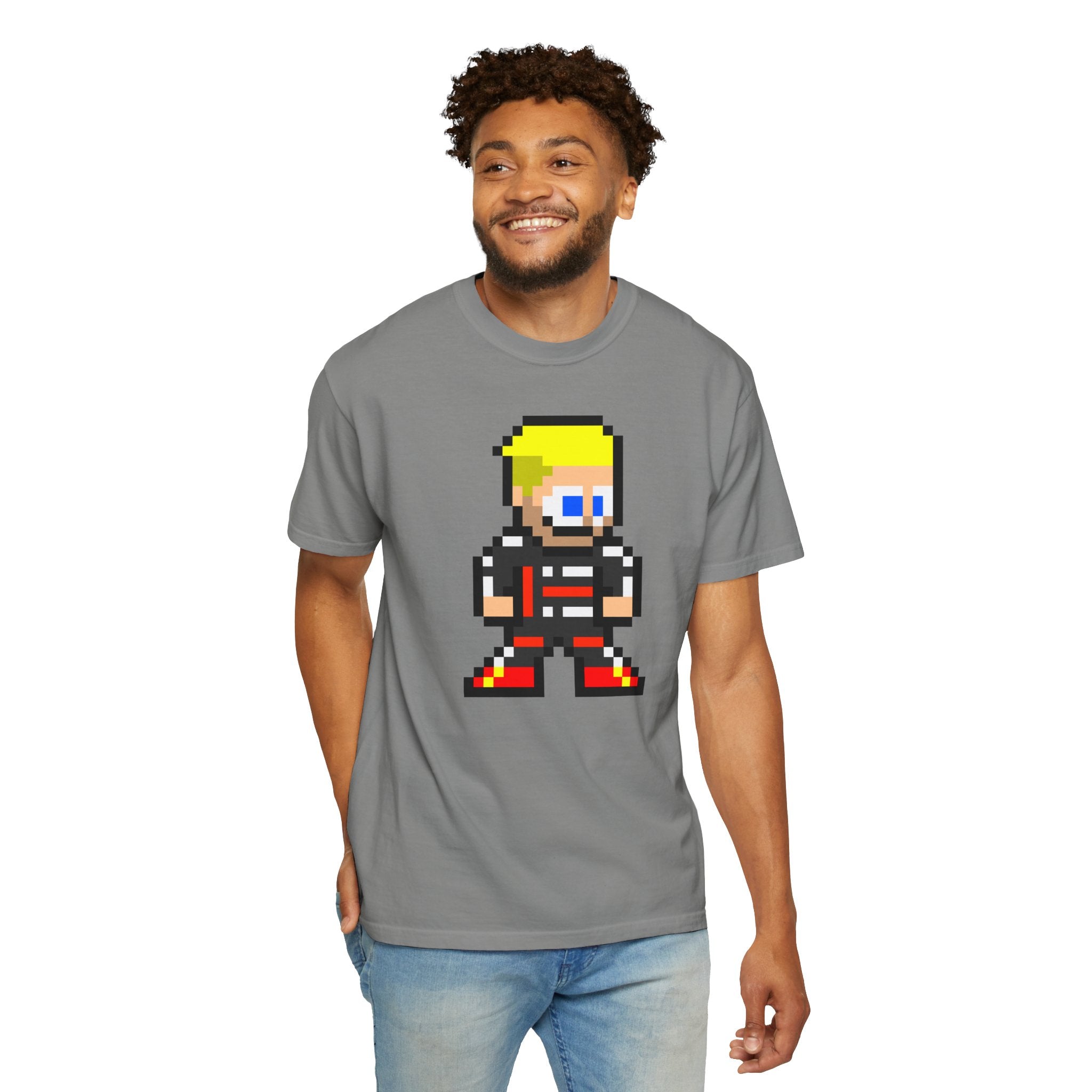 8-bit Nico Hulkenberg Adult Heavyweight 100% Cotton T-shirt