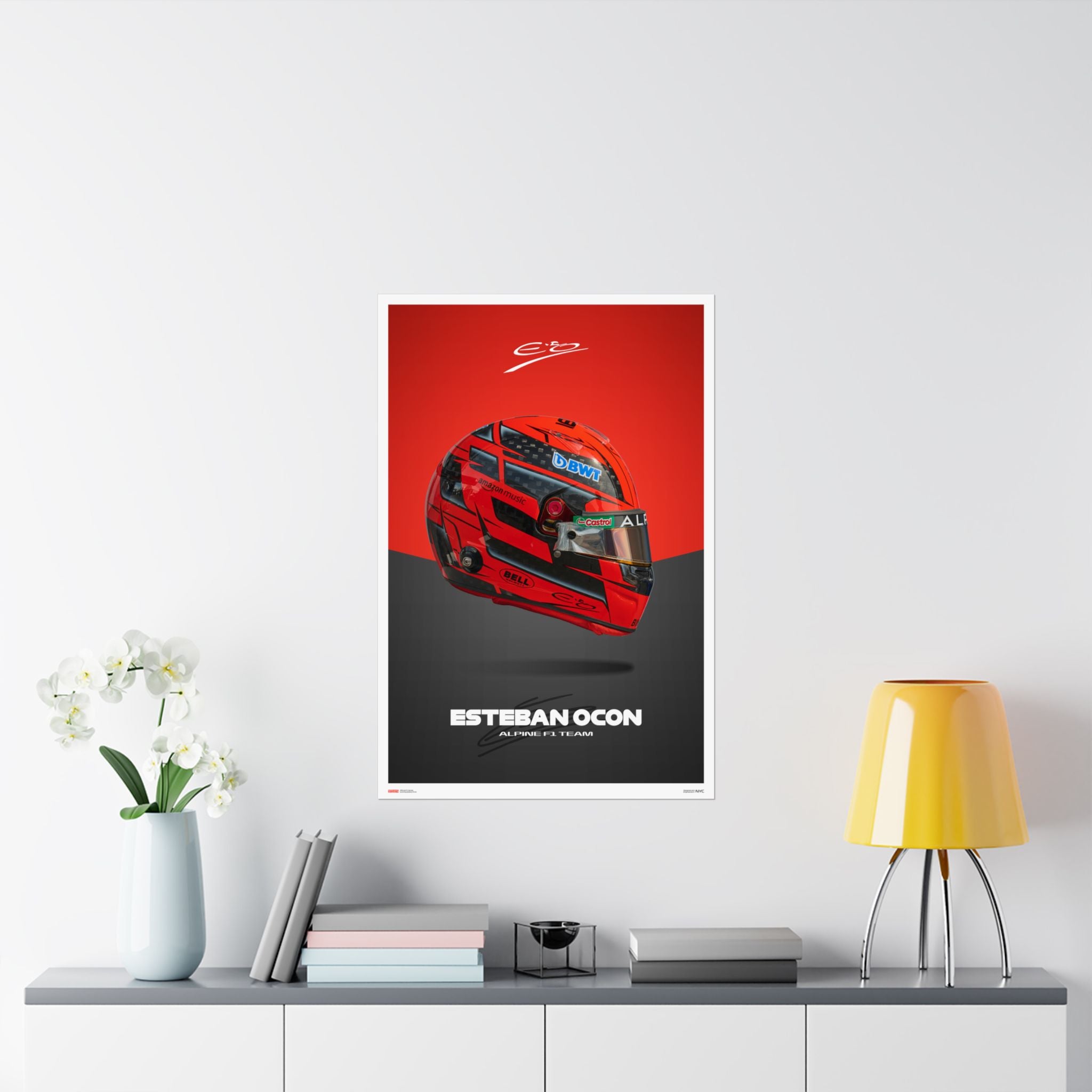 Esteban Ocon Signature Poster
