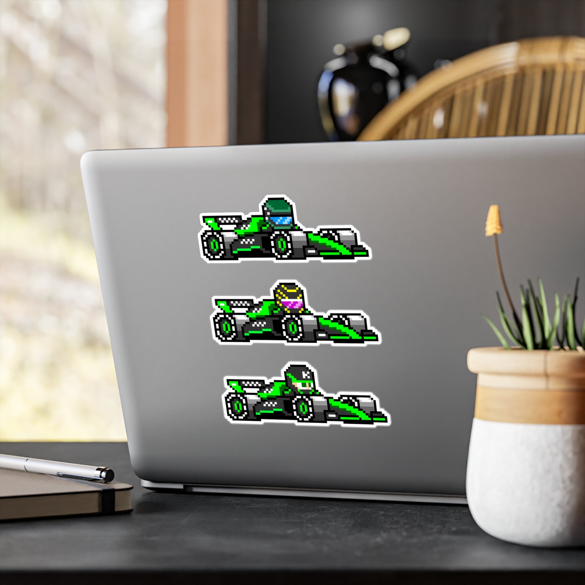Sauber 8-bit Vinyl Decal Stickers