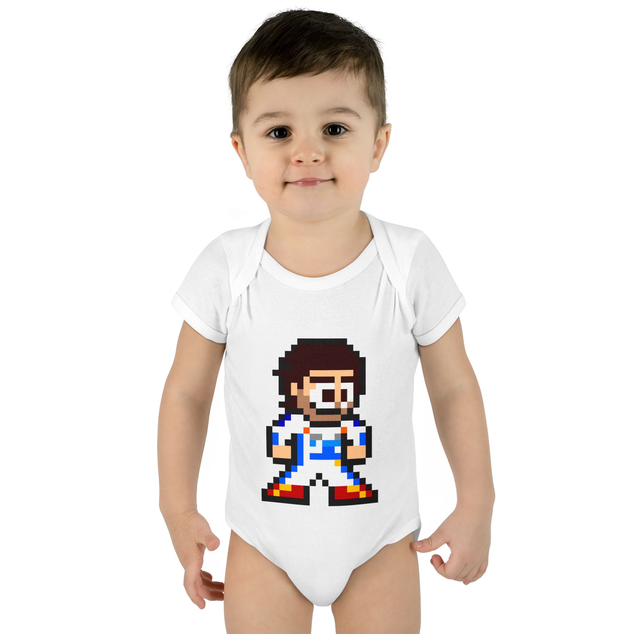 8-bit Carlos Sainz Baby Bodysuit