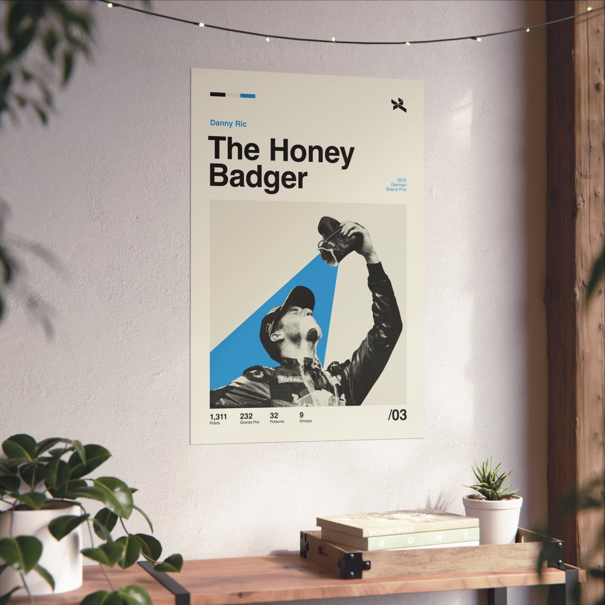 The Honey Badger Mid-century Poster