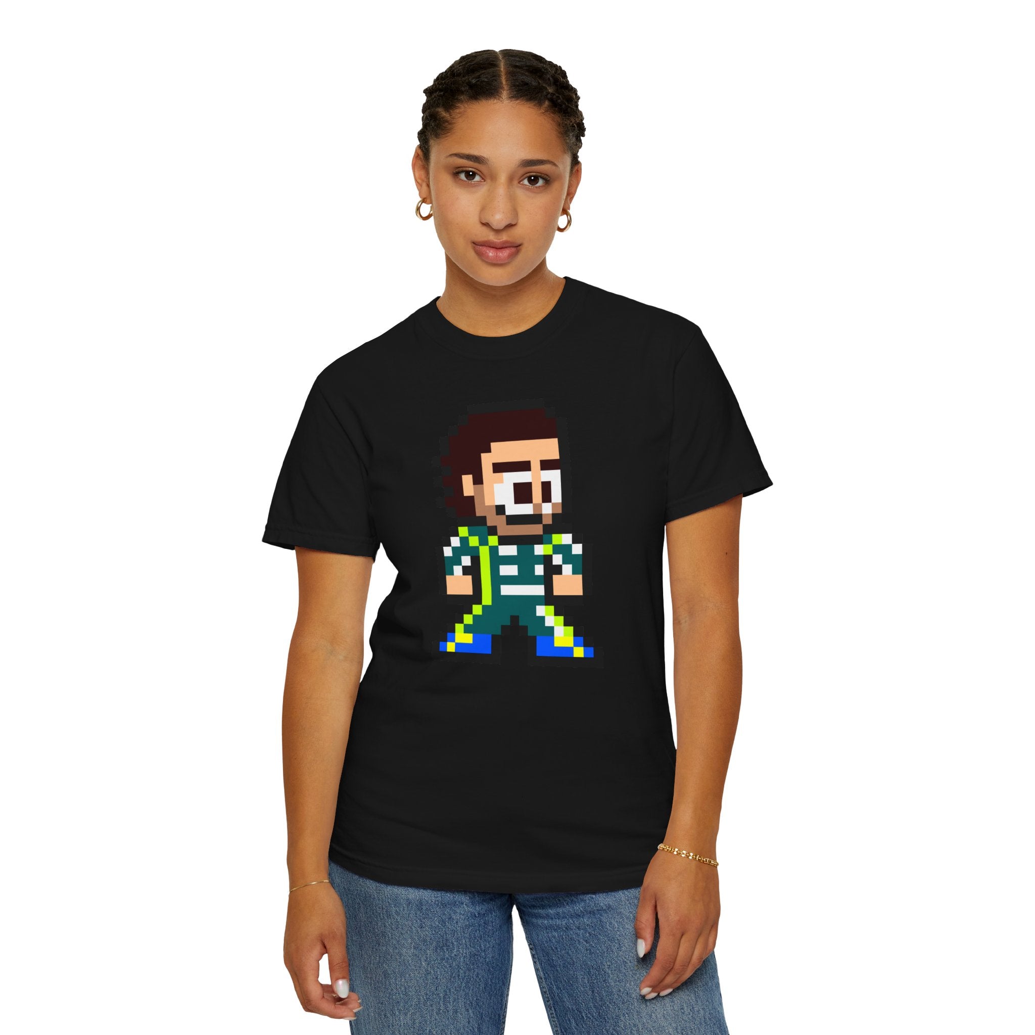 8-bit Fernando Alonso Adult Heavyweight 100% Cotton T-shirt