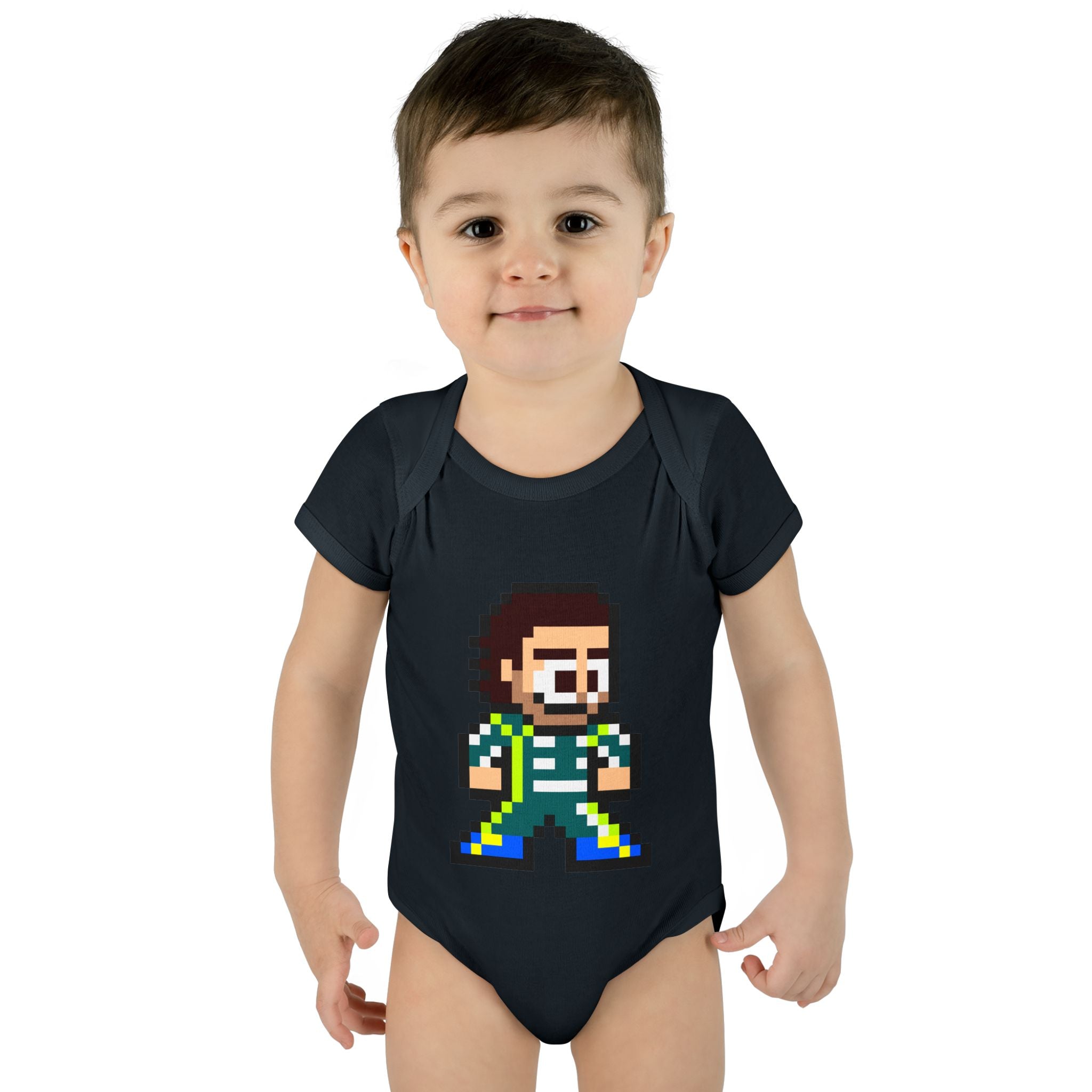 8-bit Fernando Alonso Baby Bodysuit